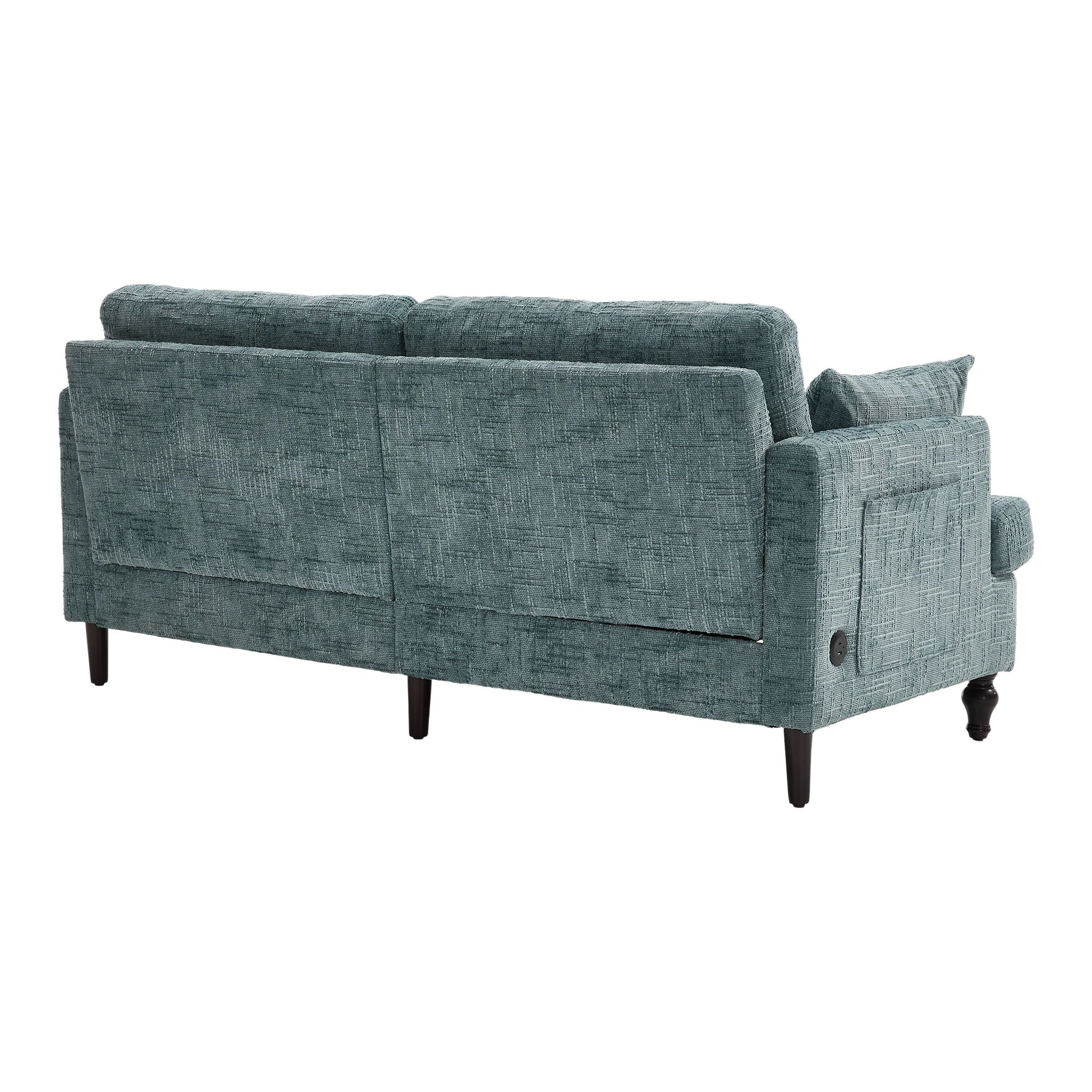 Chenille 2 Seater Sofa With LED Light, USB Charging Port, And Storage Bag - Best Buy Furniture