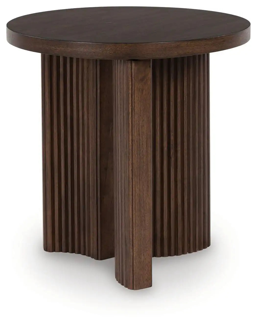 Korestone - Round End Table - Dark Brown - Best Buy Furniture