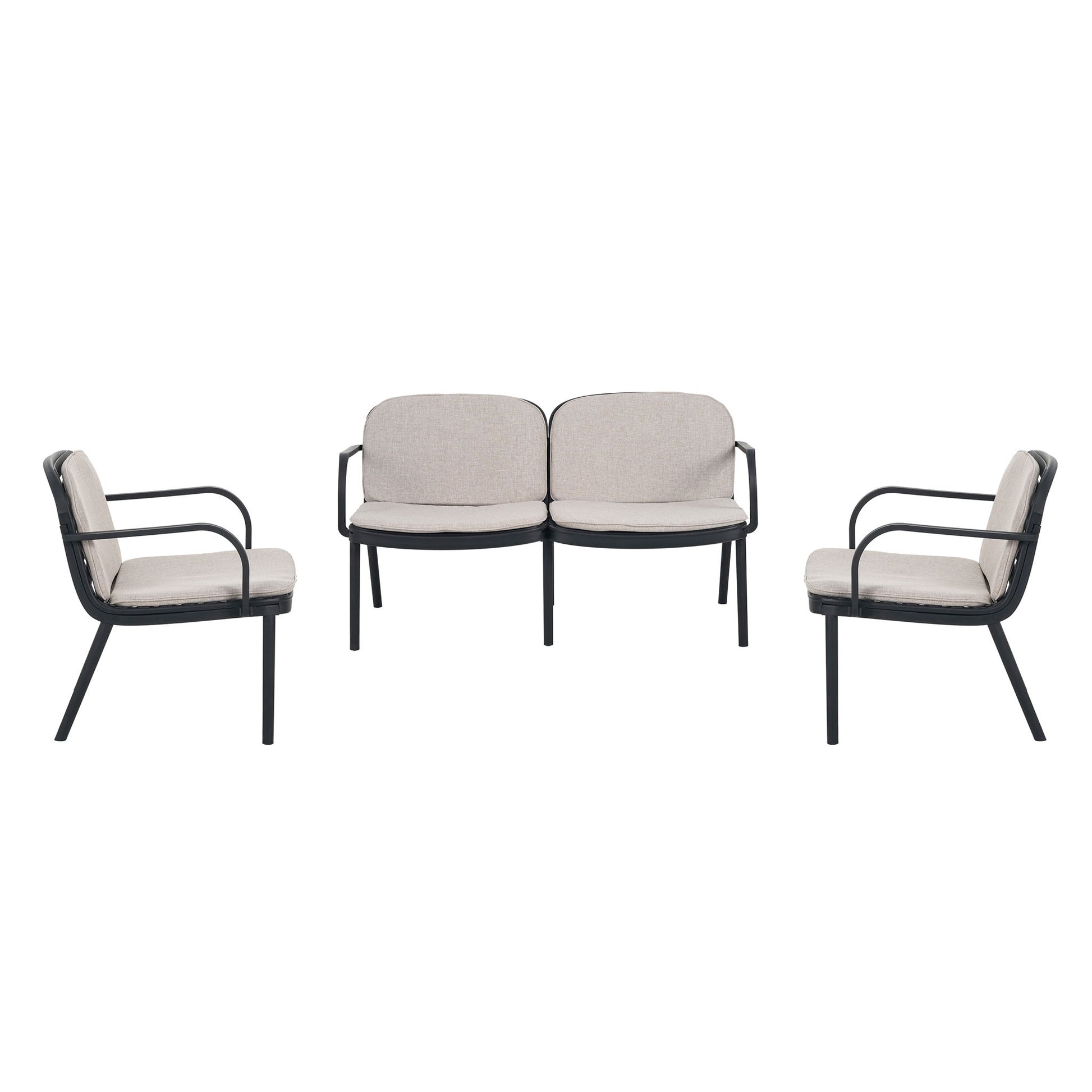 Luna - Outdoor Patio 3 Pieces Chat Set - Best Buy Furniture