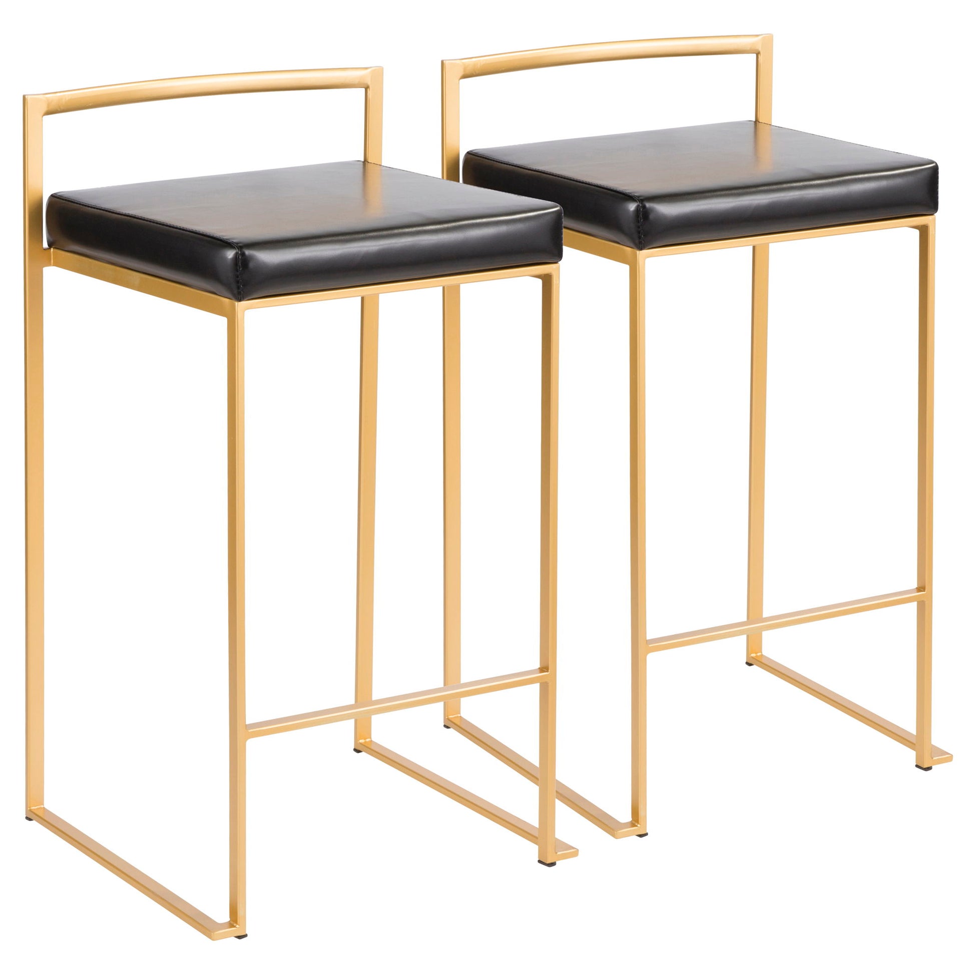 Fuji - Contemporary / Glam Design Counter Stool (Set of 2) - Best Buy Furniture