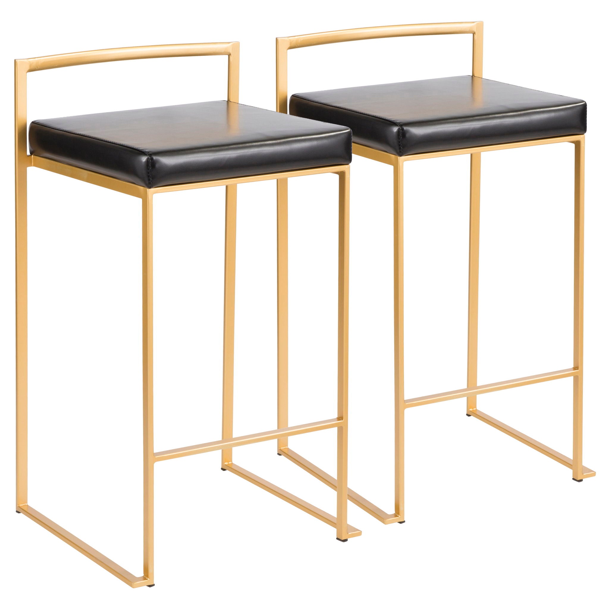Fuji - Contemporary / Glam Design Counter Stool (Set of 2) - Best Buy Furniture