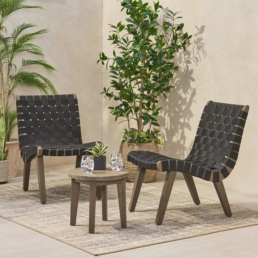 Outdoor 3 Piece Rope Weave Patio Seating Set - Best Buy Furniture
