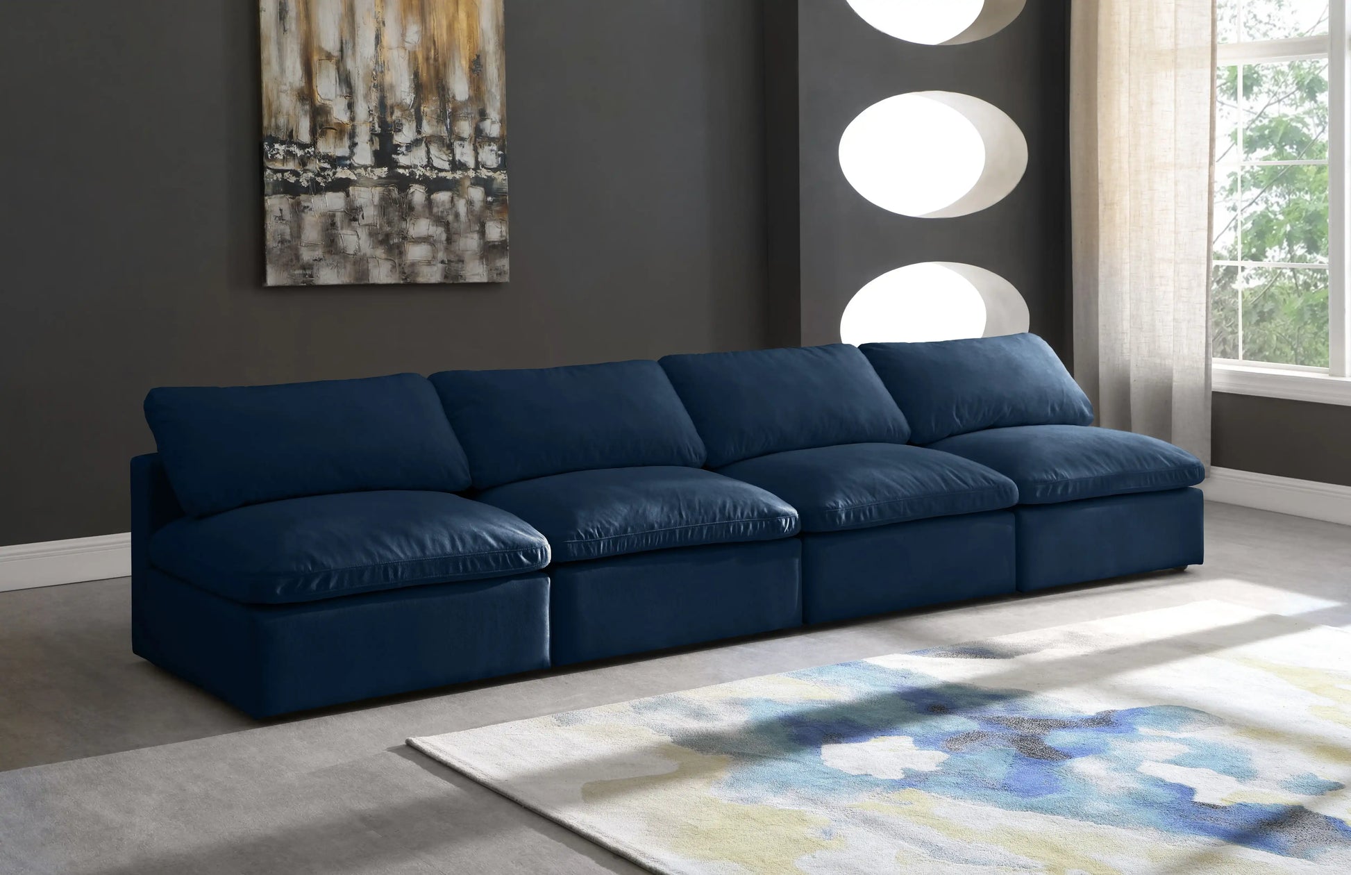 Plush - Modular Armless 4 Seat Sofa - Best Buy Furniture