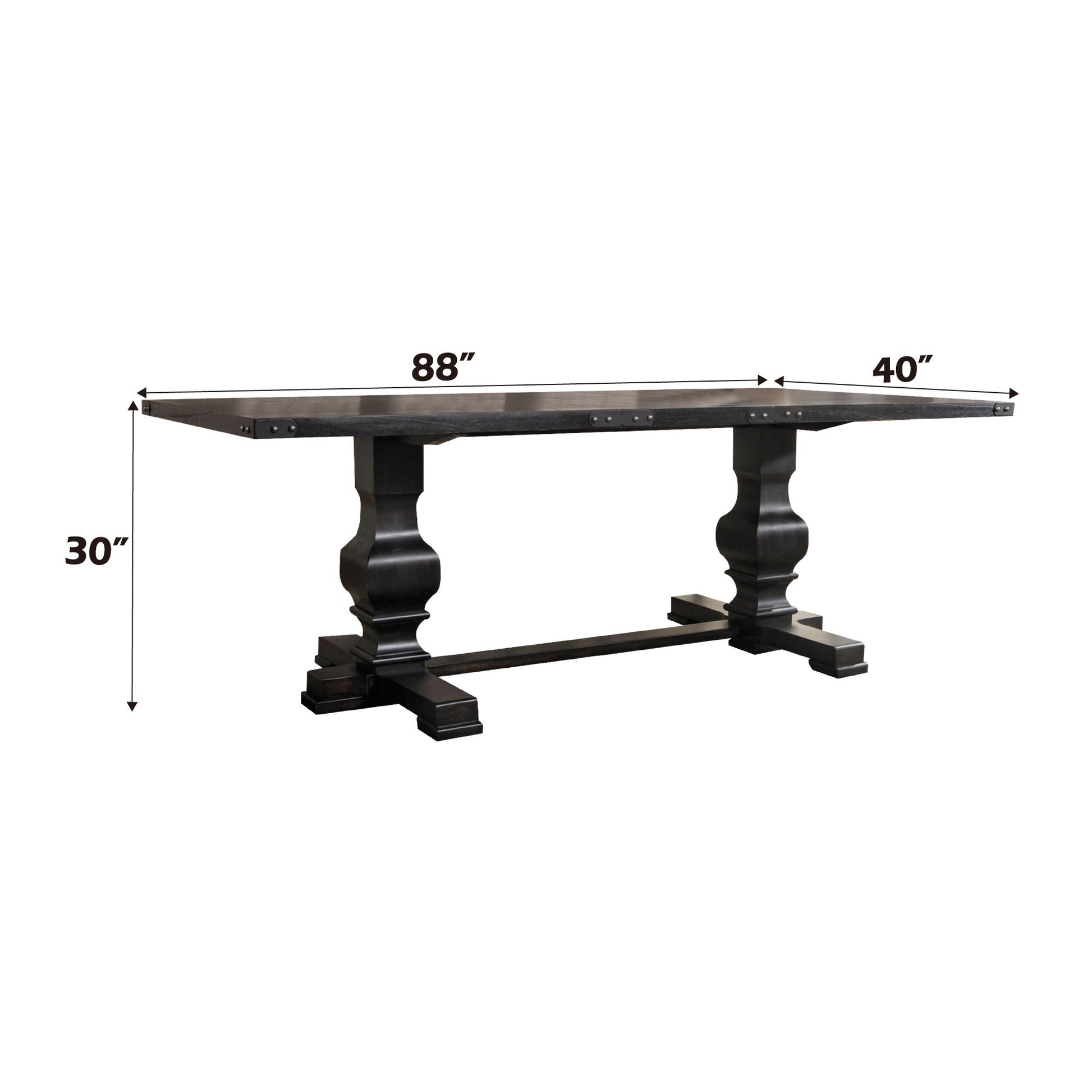 Morland - 7 Pieces Dining Room Set - Black - Best Buy Furniture