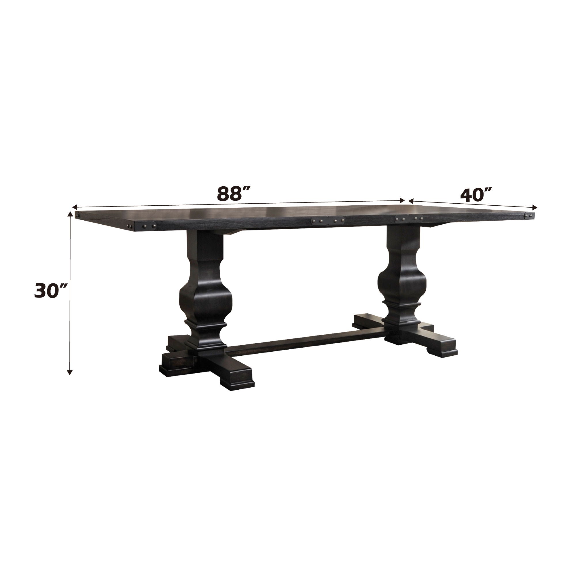 Morland - 7 Pieces Dining Room Set - Black - Best Buy Furniture