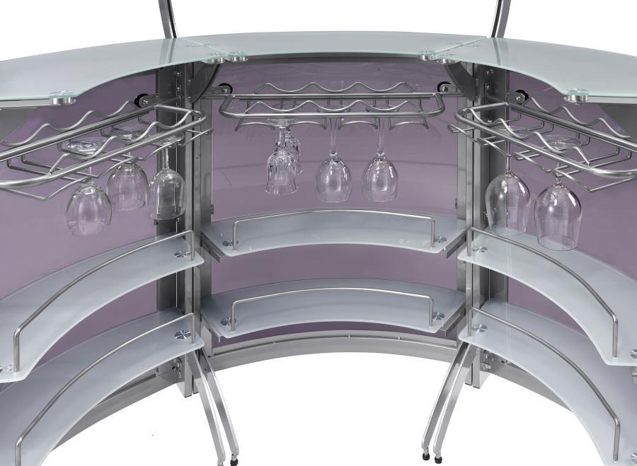 Dallas - 3-Piece Curved Freestanding Home Bar Cabinet - Best Buy Furniture