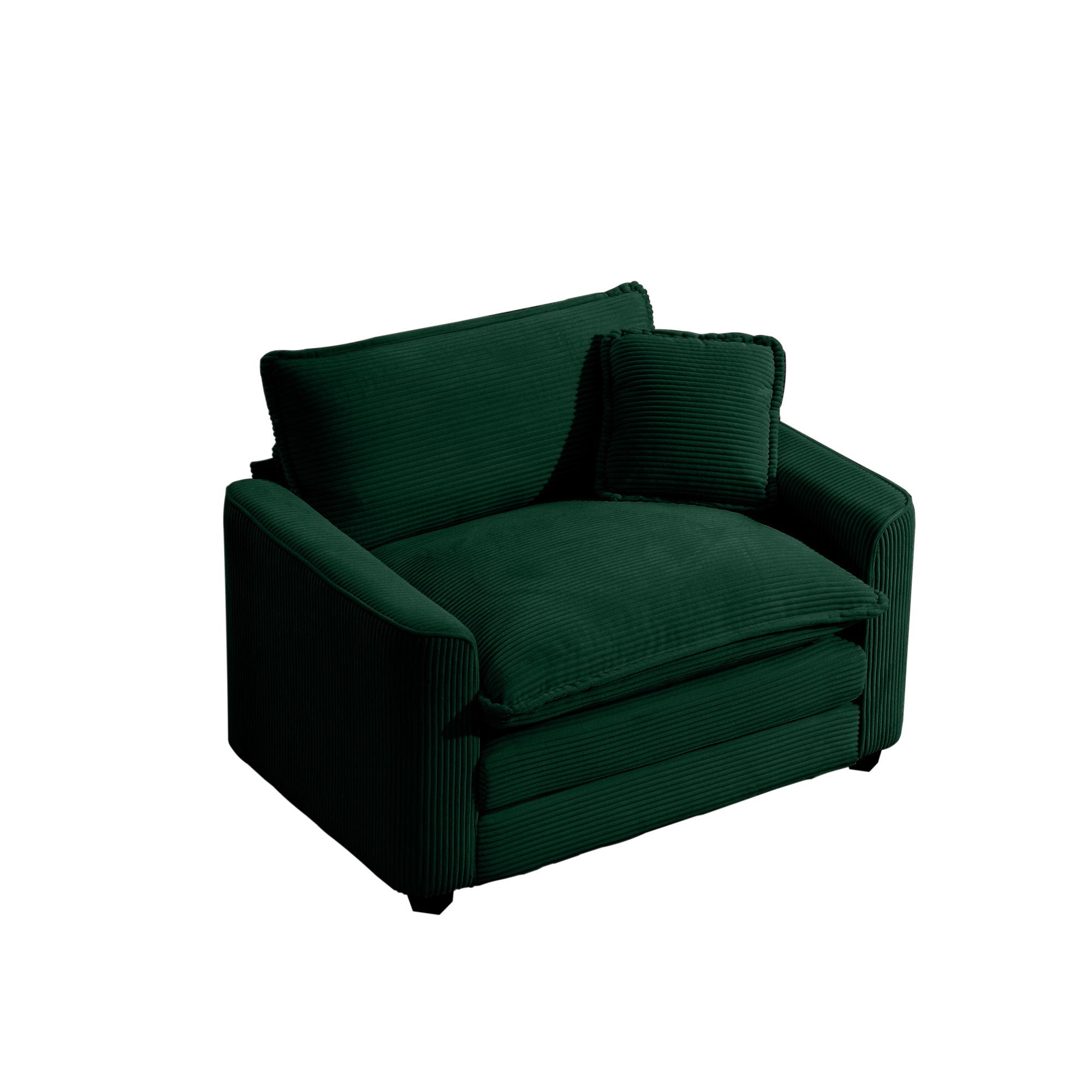 Modern Classic Corduroy Fabric Single Chair Deep Seat Sofa With Pillow - Best Buy Furniture