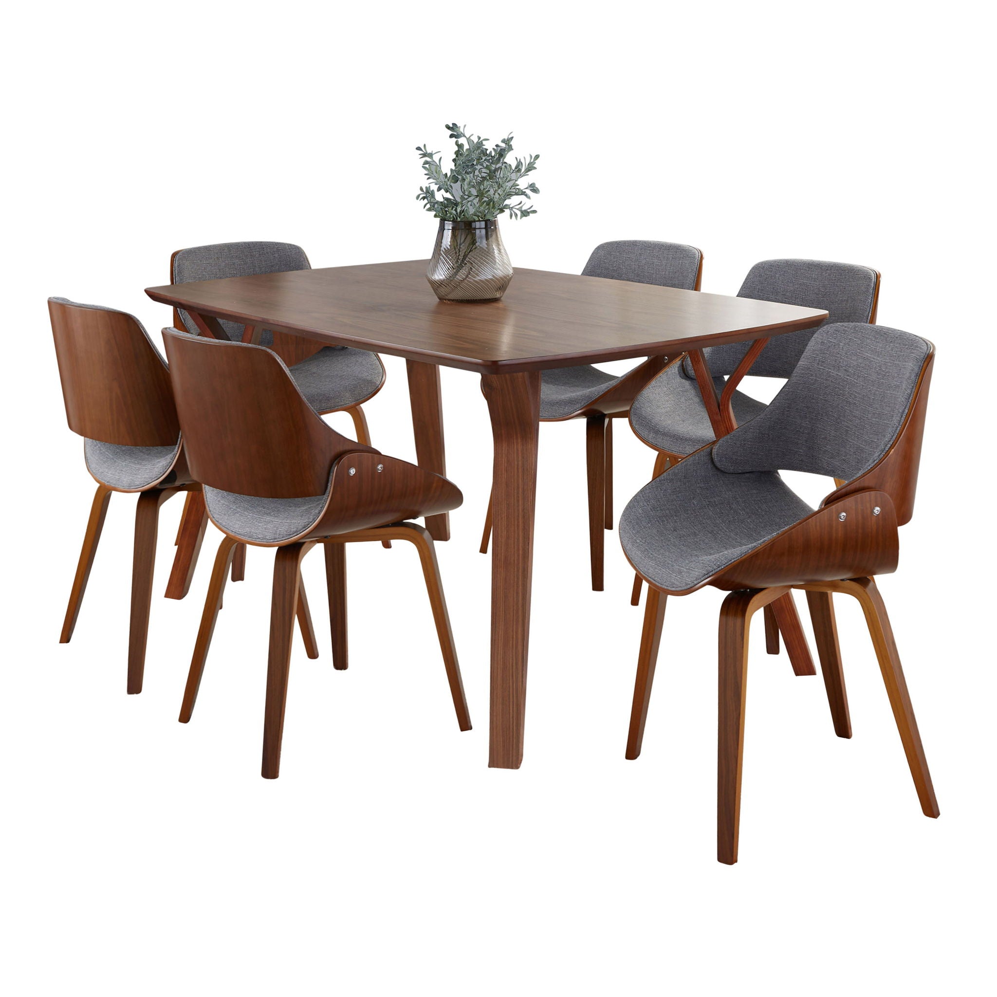 Folia Fabrizzi - 7 Piece Mid Century Modern Dining Set - Best Buy Furniture