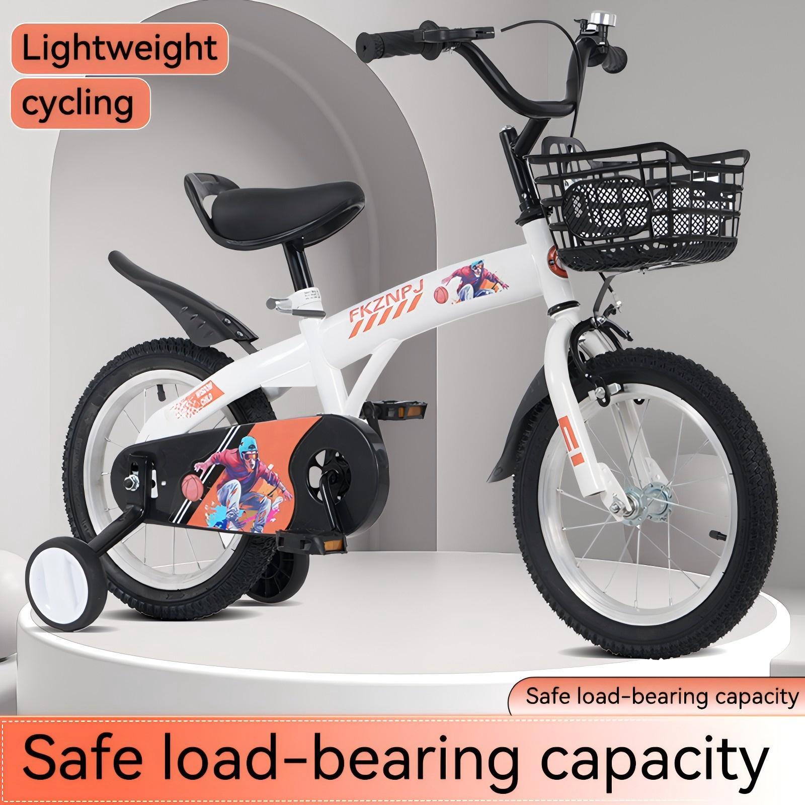 Fkznpj - 16" Sporty Kids Bike With Training Wheels And Stand Adjustable Saddle Suitable For Boys And Girls Aged 4 - 8 Years Tall Height 41 - 46" Available In A Variety Of Colors - Best Buy Furniture