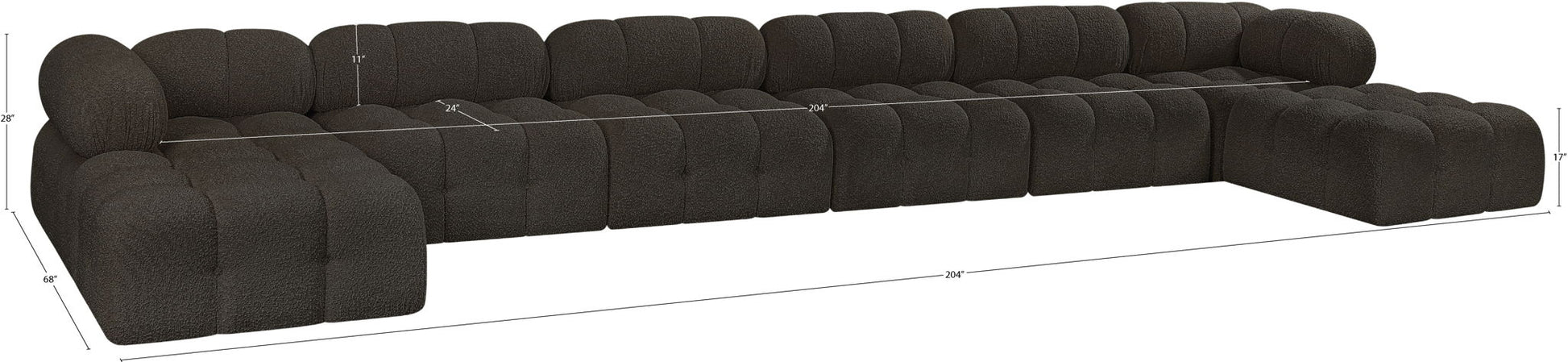 Ames - 8 Piece Fabric Modular Sectional - Best Buy Furniture