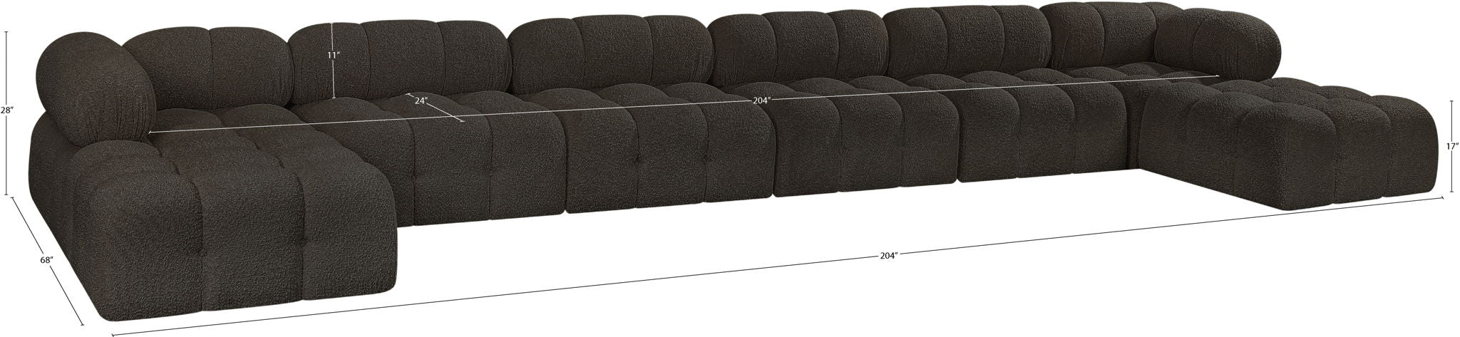 Ames - 8 Piece Fabric Modular Sectional - Best Buy Furniture