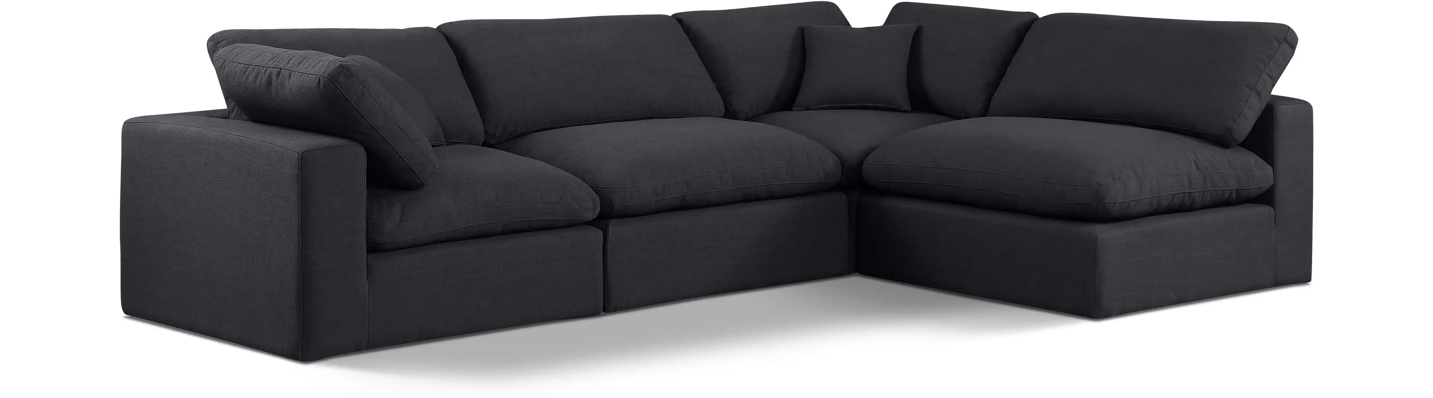 Comfy - 4 Piece Linen Fabric Modular Armless Sectional - Best Buy Furniture