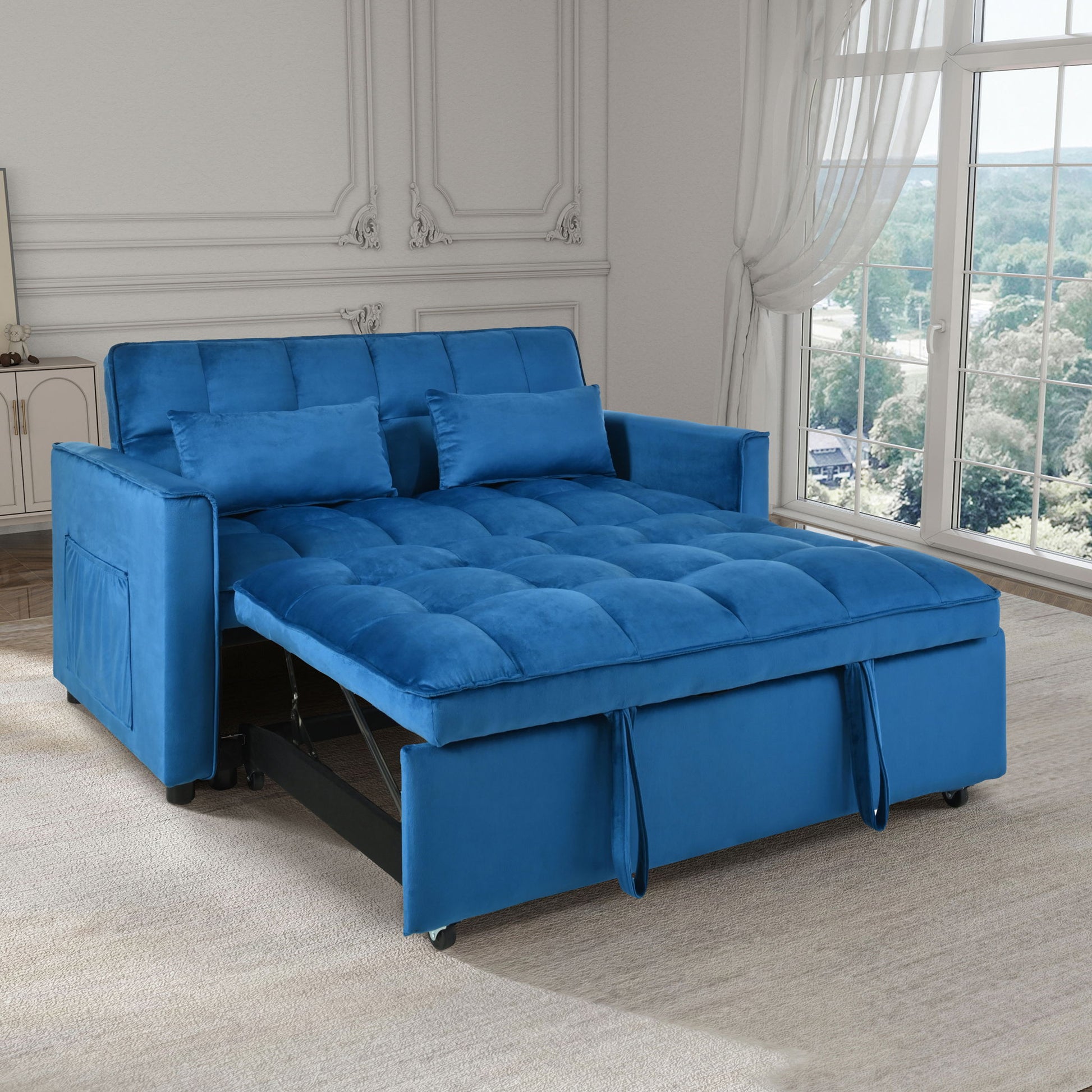 3 In 1 Pull Out Couch Convertible Sofa Bed With Reclining Backrest - Best Buy Furniture
