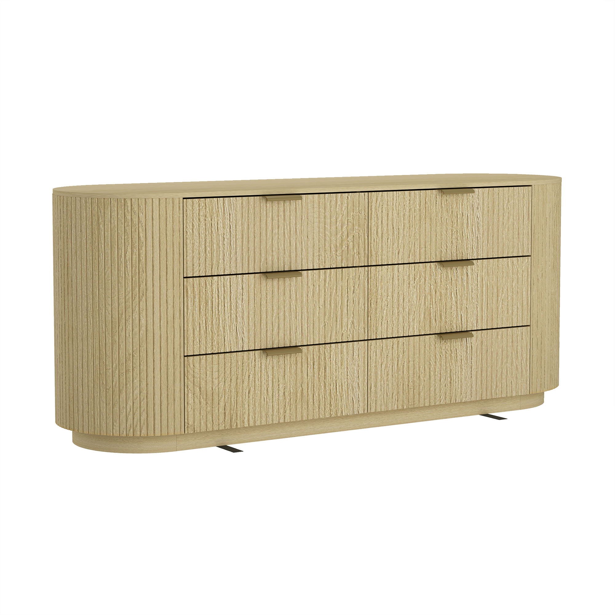 Olivia - Double Dresser With 6 Drawers - Oak