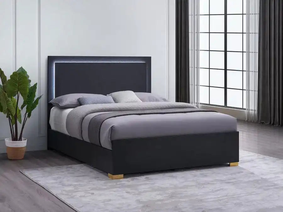 Marceline - Wood LED Panel Bed - Best Buy Furniture