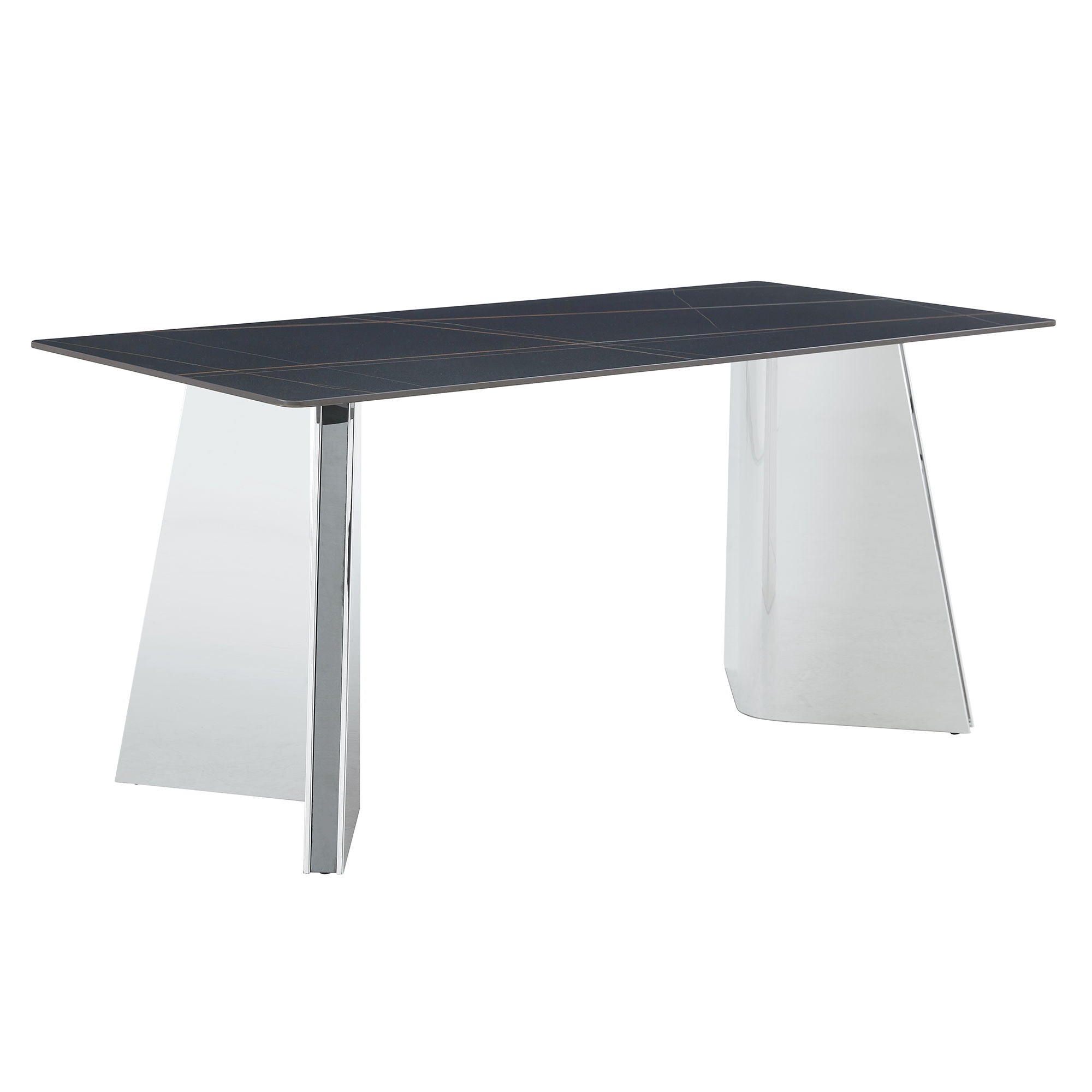 Modern Marble Patterned Dining Table With Stainless Steel Butterfly Legs - Best Buy Furniture