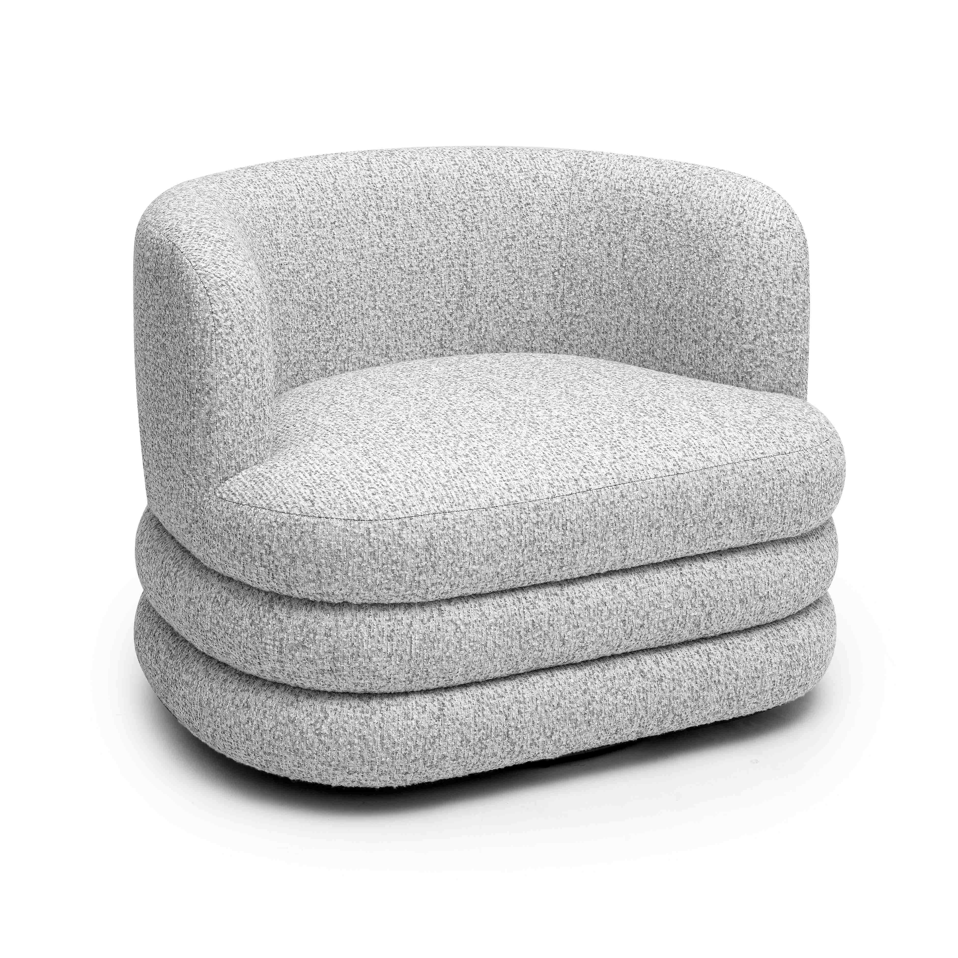 Astor - Swivel Hotel Lounge Chair - Light Gray - Best Buy Furniture