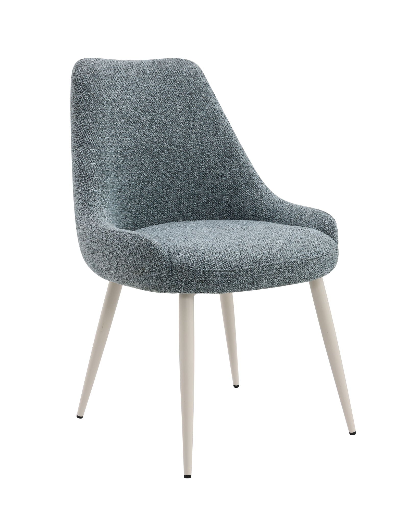 Laela - Boucle Bone Table Side Chair - Light Blue - Best Buy Furniture