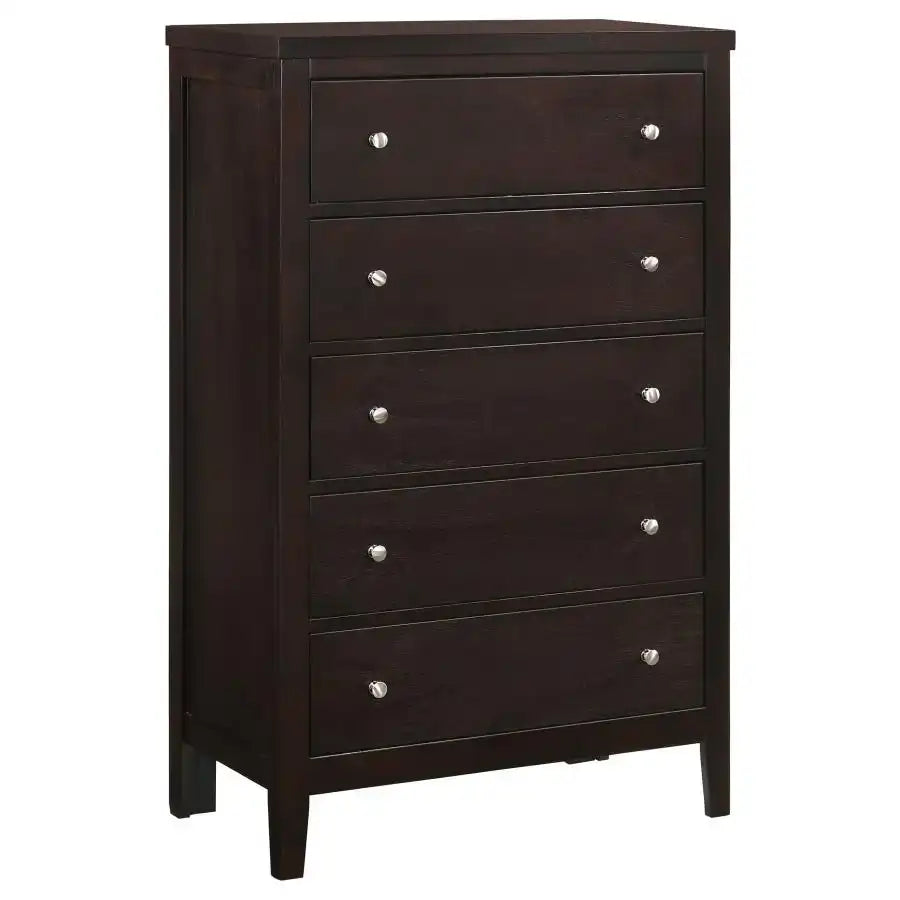 Carlton - 5-Drawer Bedroom Chest - Cappuccino - Best Buy Furniture