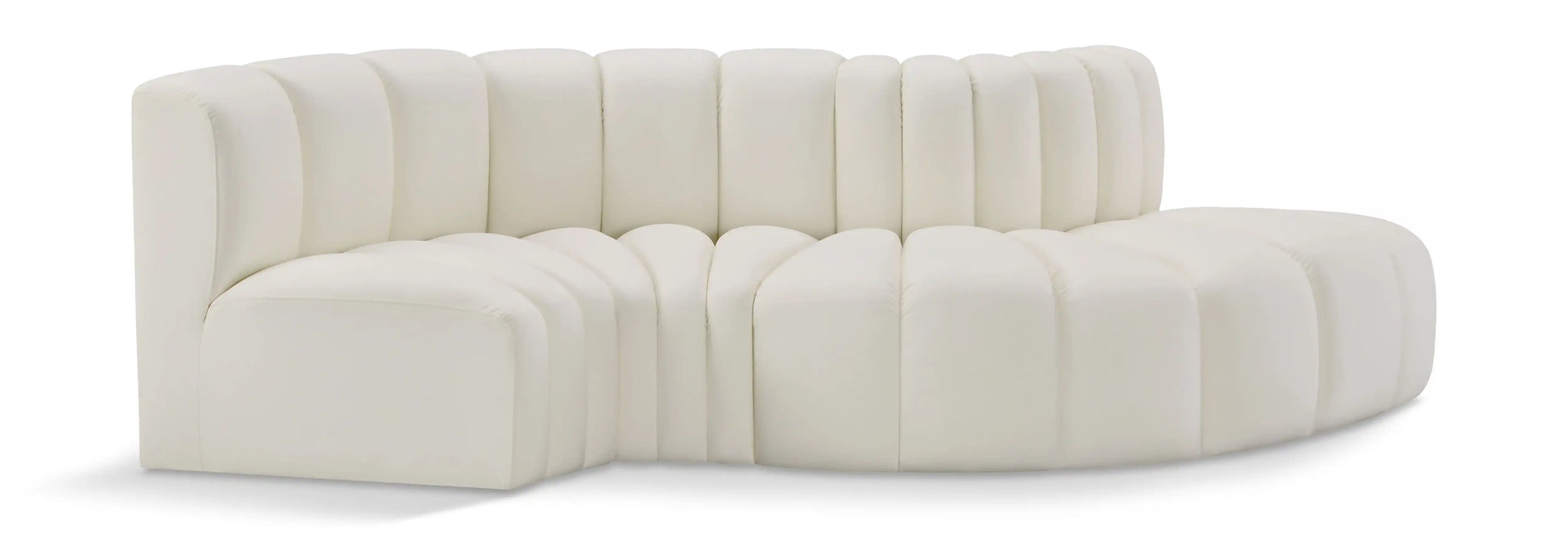 Arc - Faux Leather 4 Piece L-Shaped Modular Sofa - Best Buy Furniture