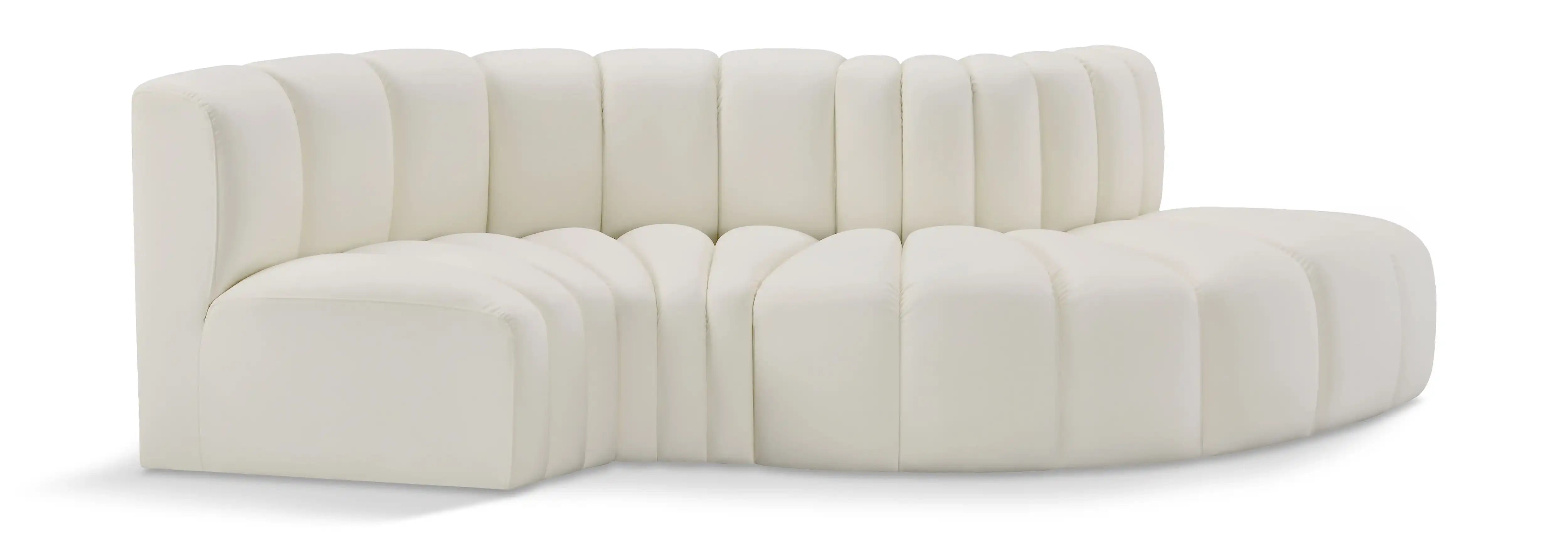Arc - Faux Leather 4 Piece L-Shaped Modular Sofa - Best Buy Furniture
