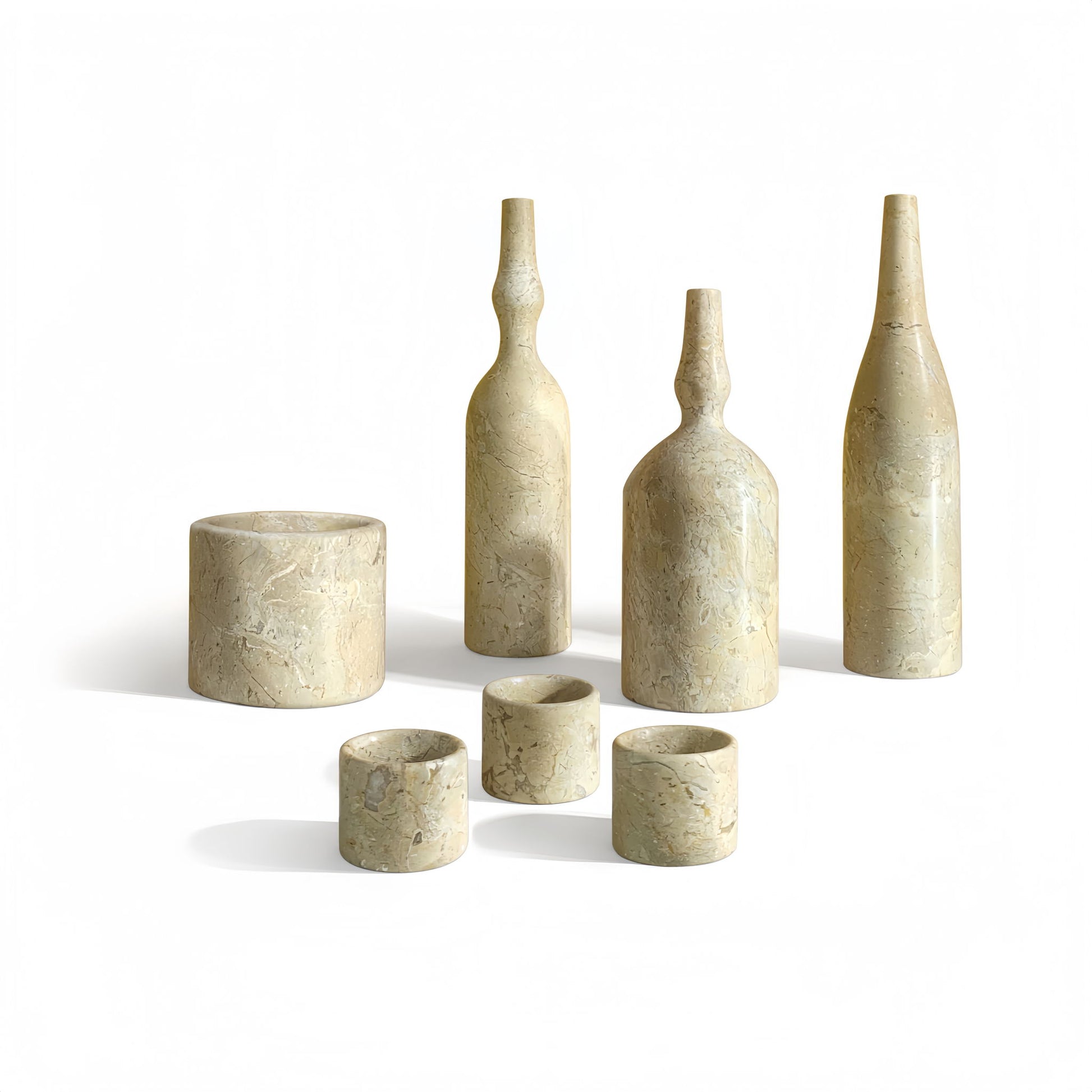 7 Pieces Luxury Natural Marble Living Room Accessories Set - Best Buy Furniture