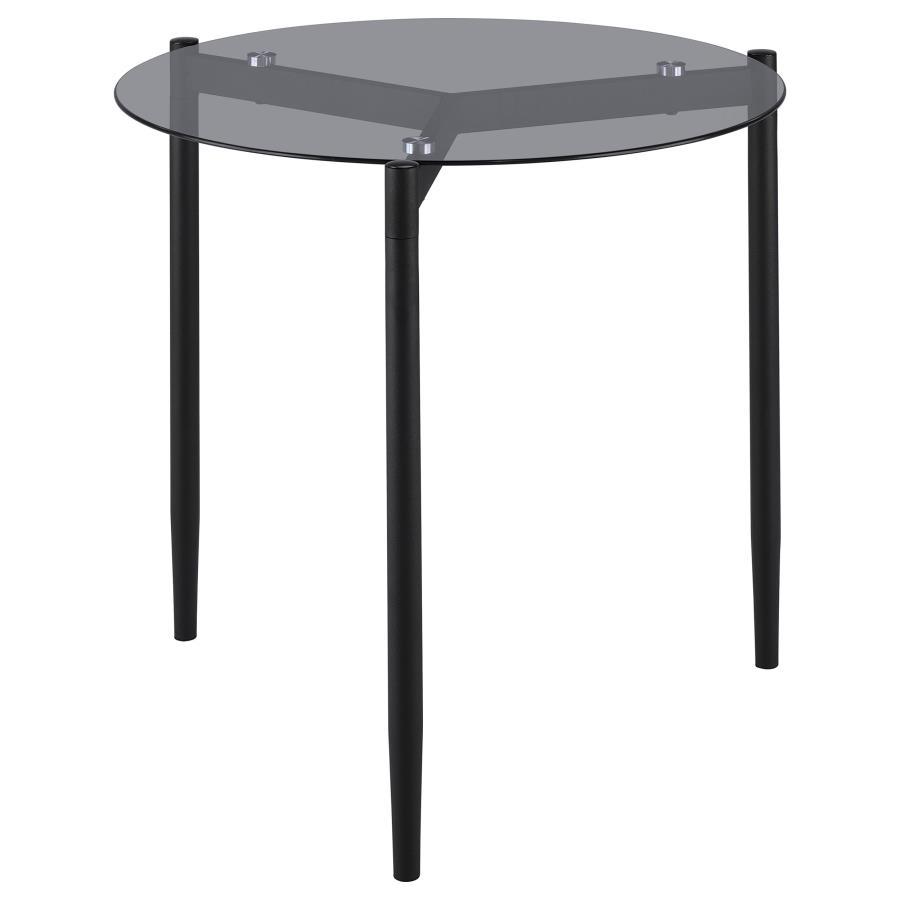 Rosalie - Round Smoked Glass Top Table - Best Buy Furniture