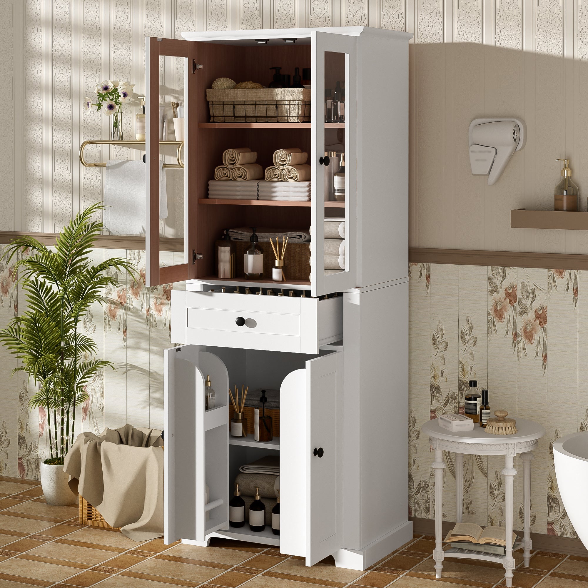 67.2' Tall Bathroom Storage Cabinet - Best Buy Furniture