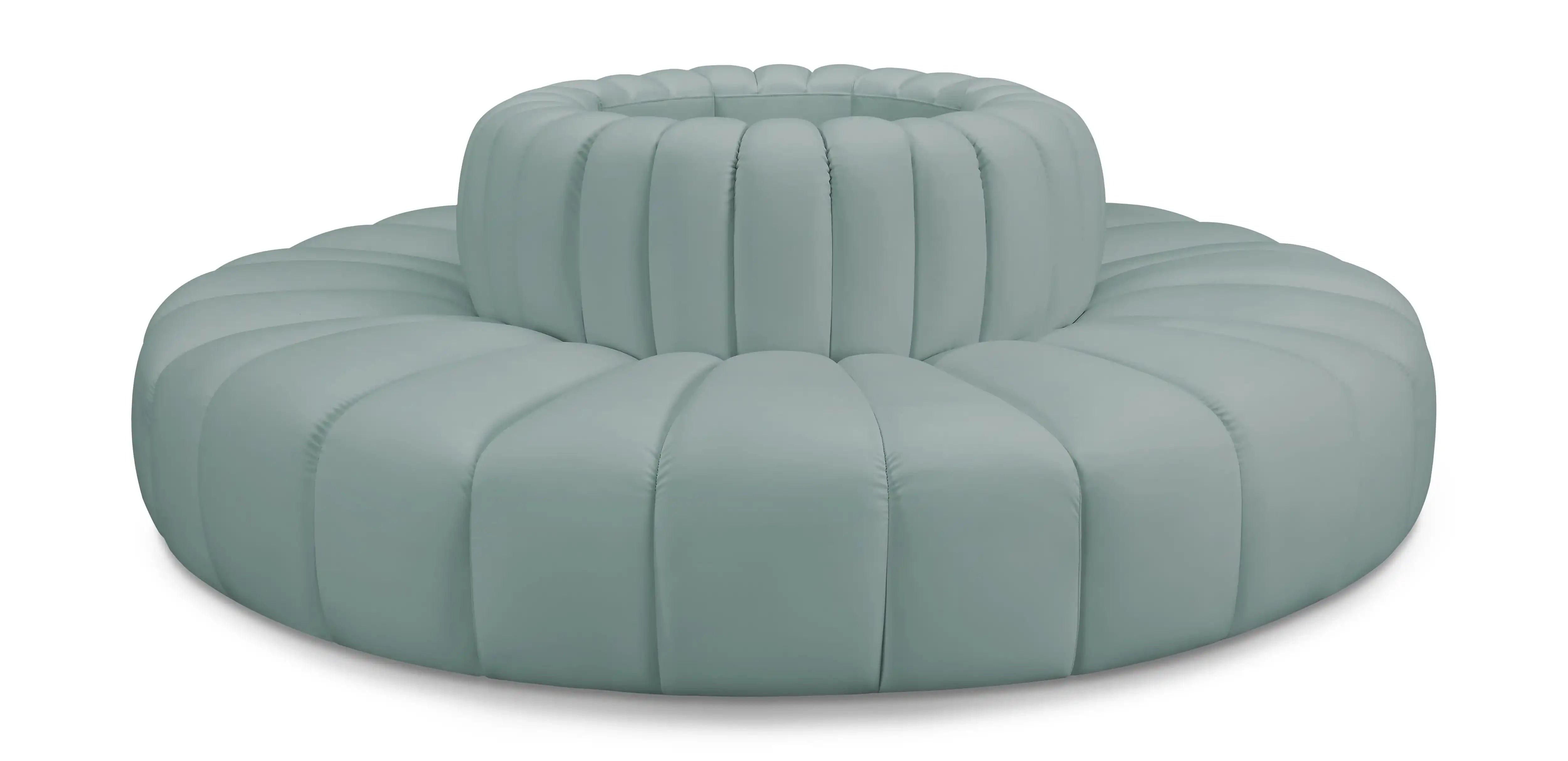 Arc - Faux Leather 8 Piece Round Modular Sofa - Best Buy Furniture