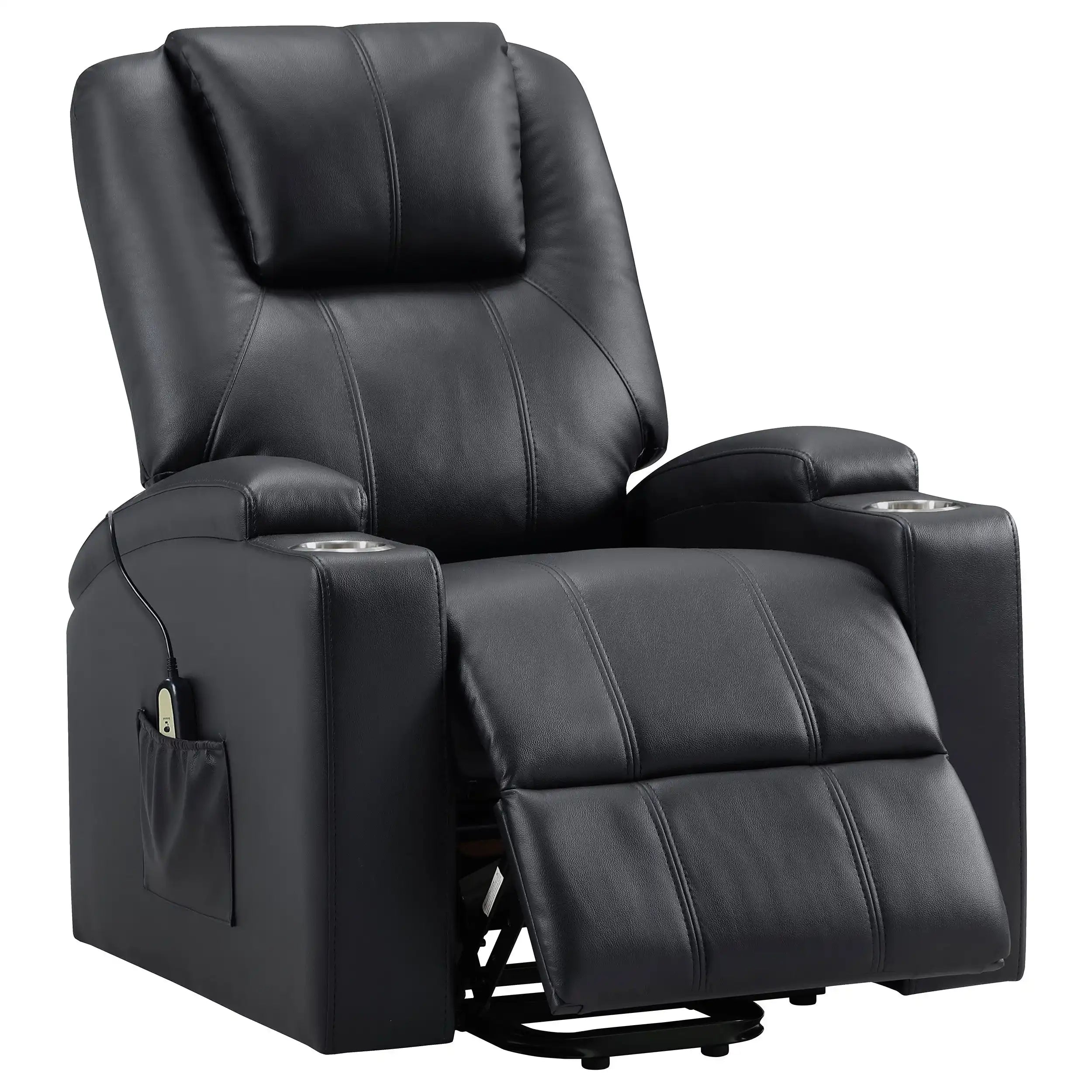 Armstrong - Upholstered Power Lift Massage Recliner - Best Buy Furniture