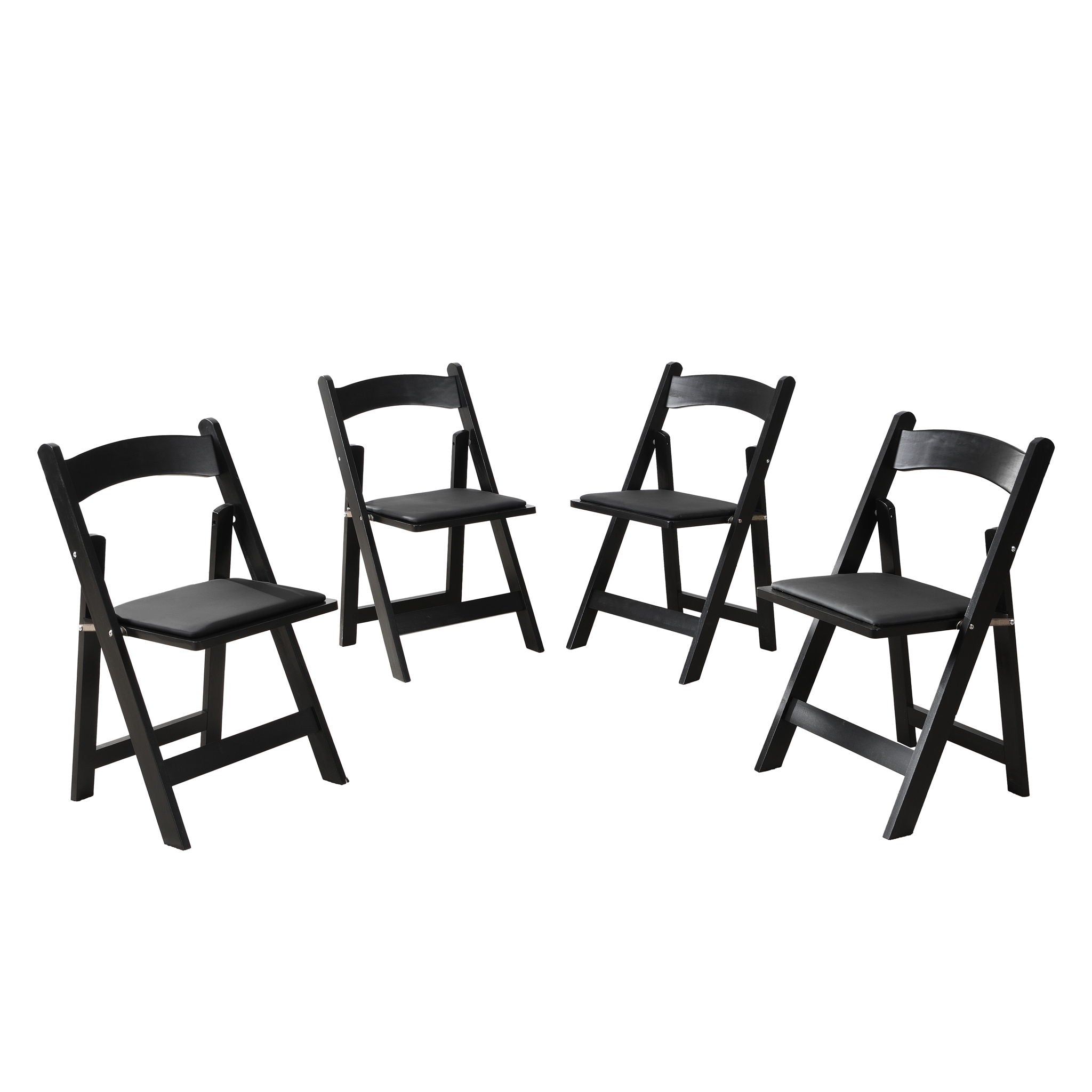 Solid Wood Upholstered Folding Chair Set, Dining Room (Set of 4) - Best Buy Furniture