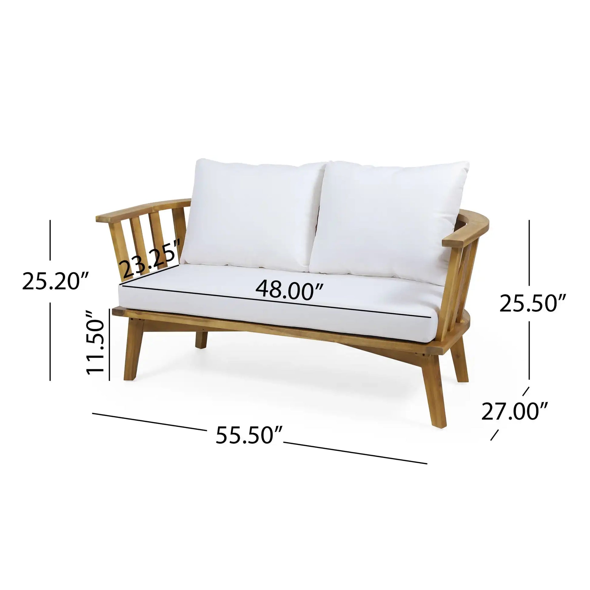 Patio Furniture Set, Outdoor Acacia Wood Patio Club Chair With Table - Best Buy Furniture