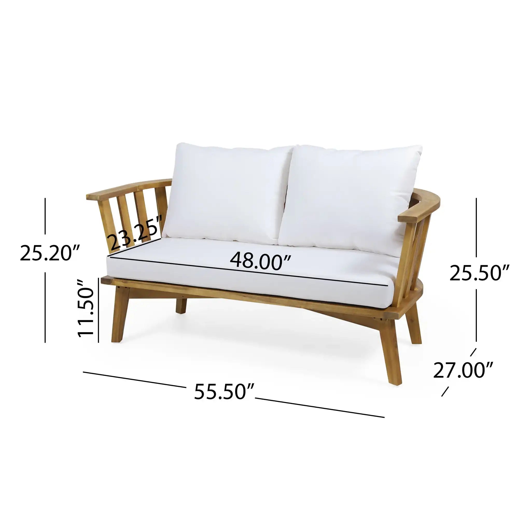Patio Furniture Set, Outdoor Acacia Wood Patio Club Chair With Table - Best Buy Furniture