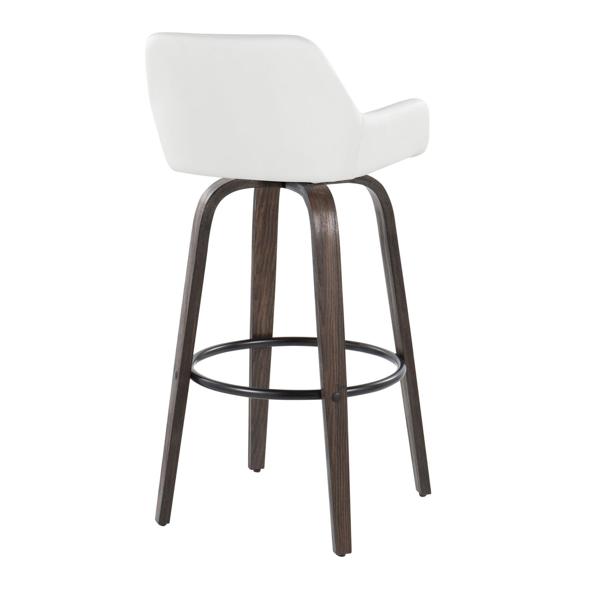 Daniella - Contemporary Fixed Height, Barstool With Swivel With Round Footrest (Set of 2) - Best Buy Furniture