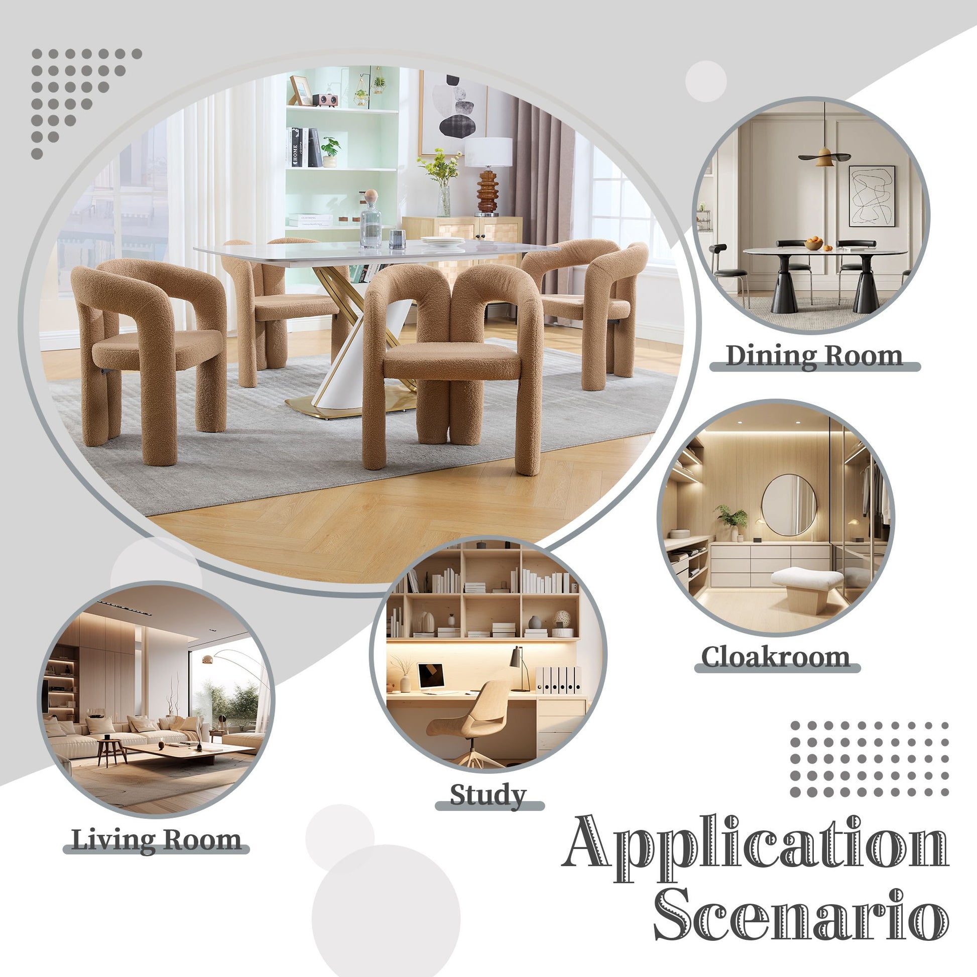 Coolmore Contemporary Designed Accent / Dining Chair With Armrests - Best Buy Furniture