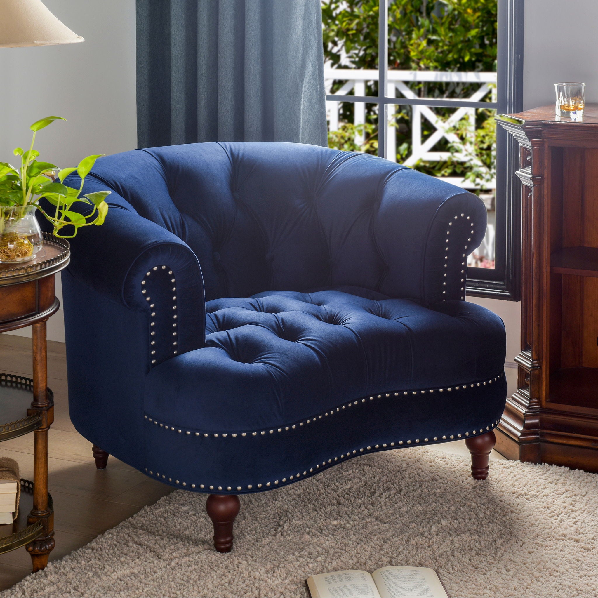 La Rosa - Victorian Tufted Upholstered Accent Chair - Best Buy Furniture