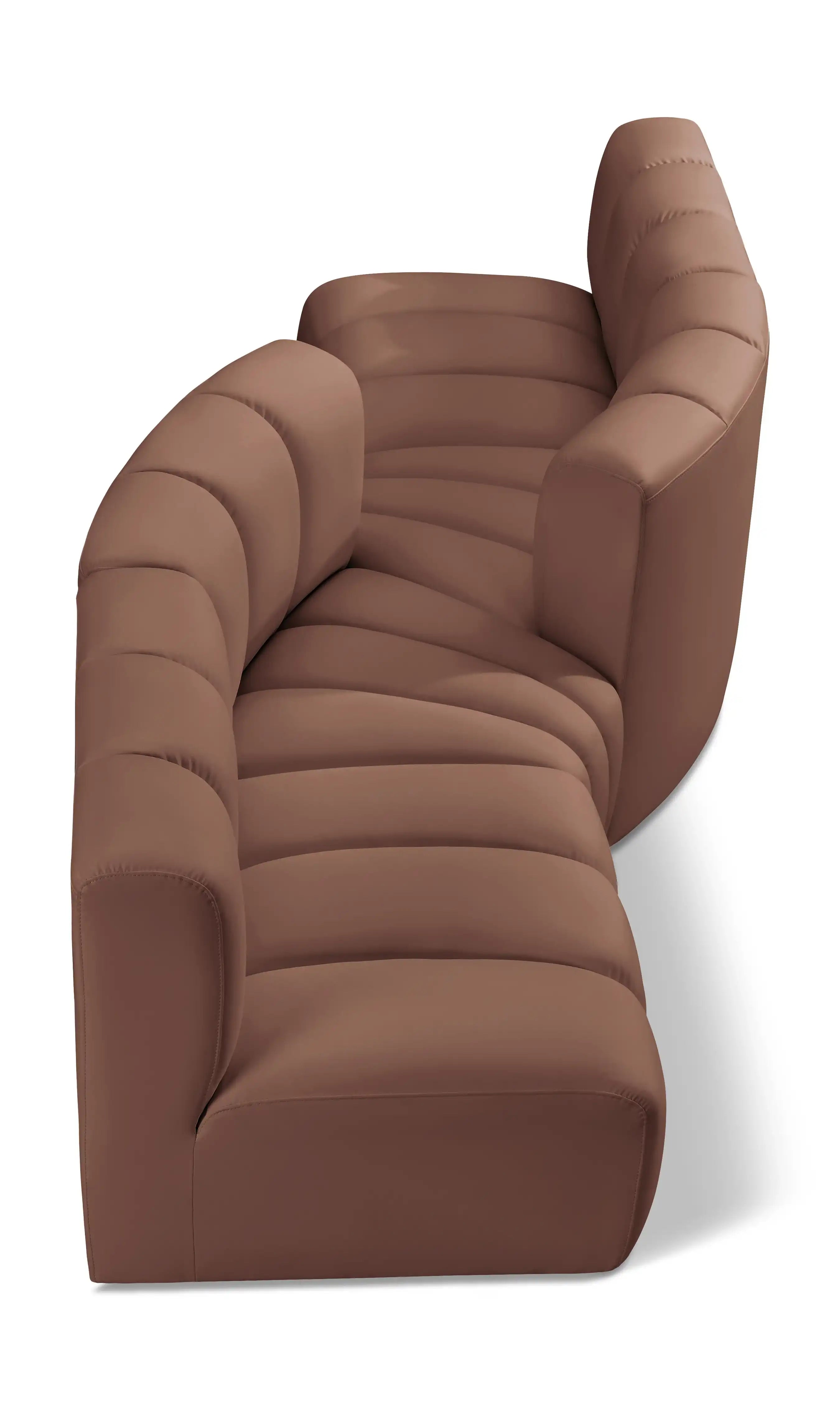 Arc - Faux Leather 4 Piece Sofa - Best Buy Furniture