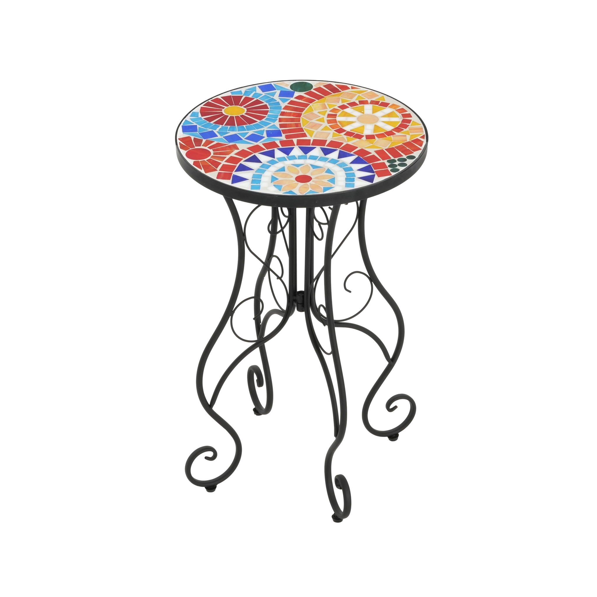 Colorful Outdoor Side Table With Ceramic Tile Top - Best Buy Furniture