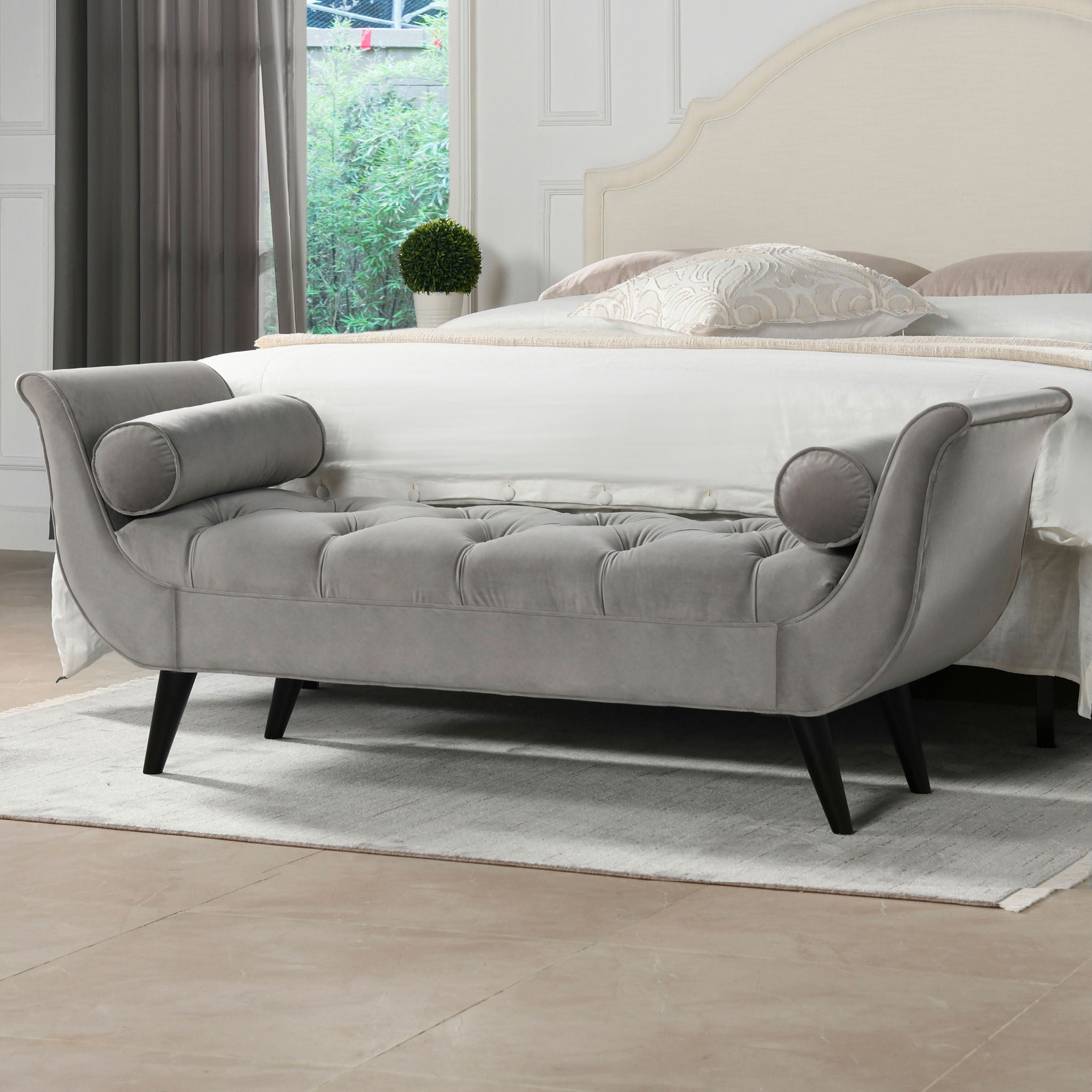 Alma - Tufted Flared Arm Entryway Bench - Best Buy Furniture