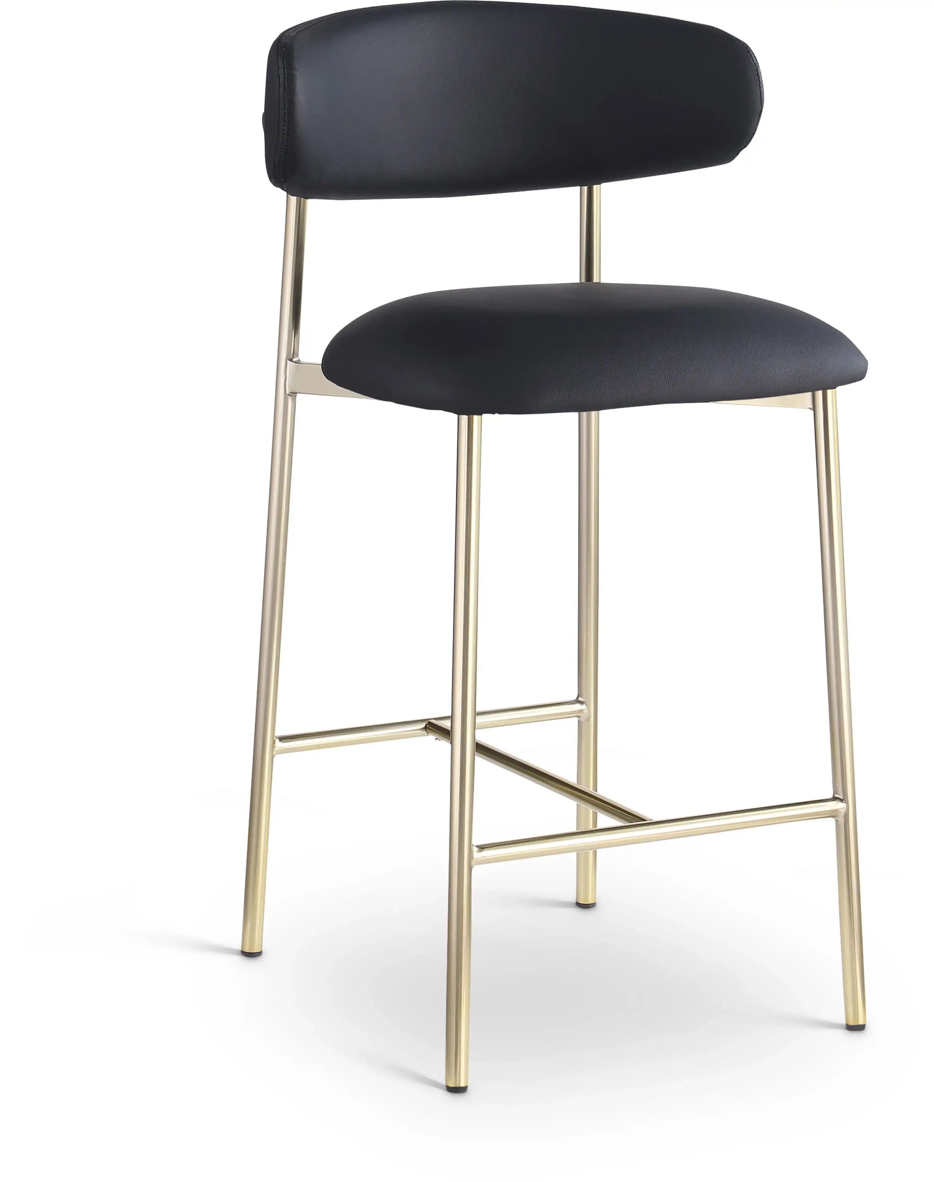 Lupita - Counter Stool With Brushed Gold Frame (Set of 2) - Best Buy Furniture