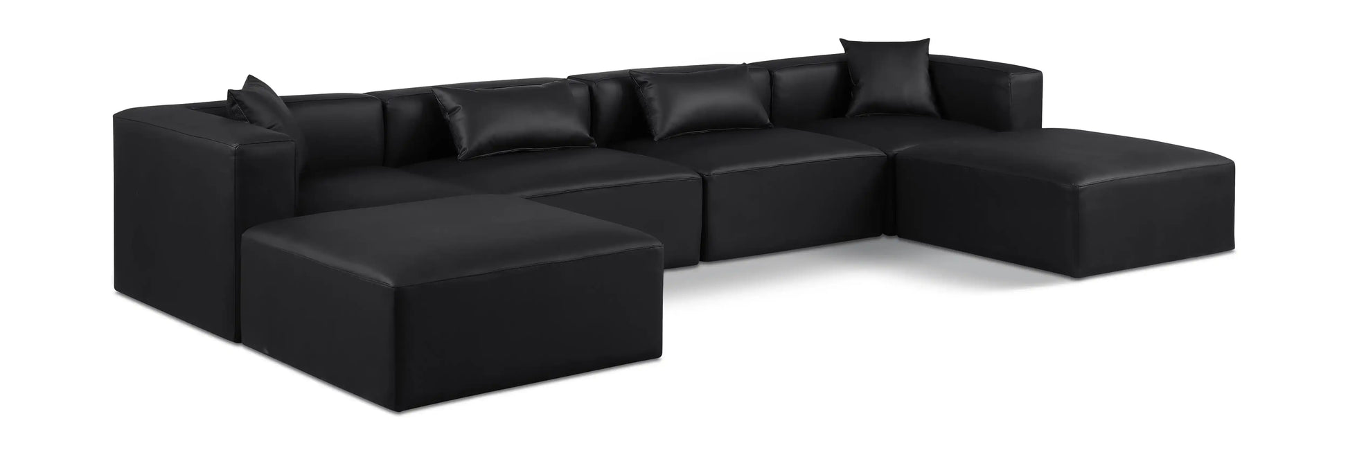 Cube - 6 Piece Modular Double Chaise Sectional - Best Buy Furniture
