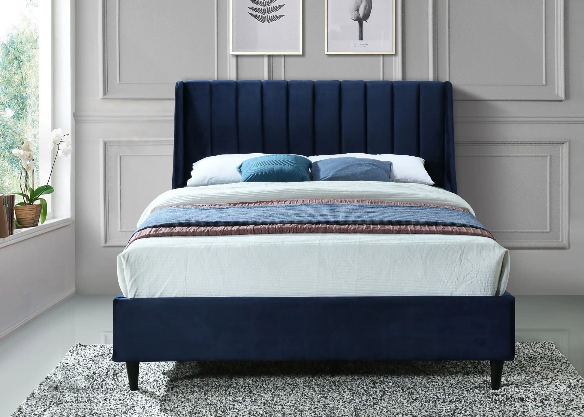 Eva - Velvet Bed - Best Buy Furniture