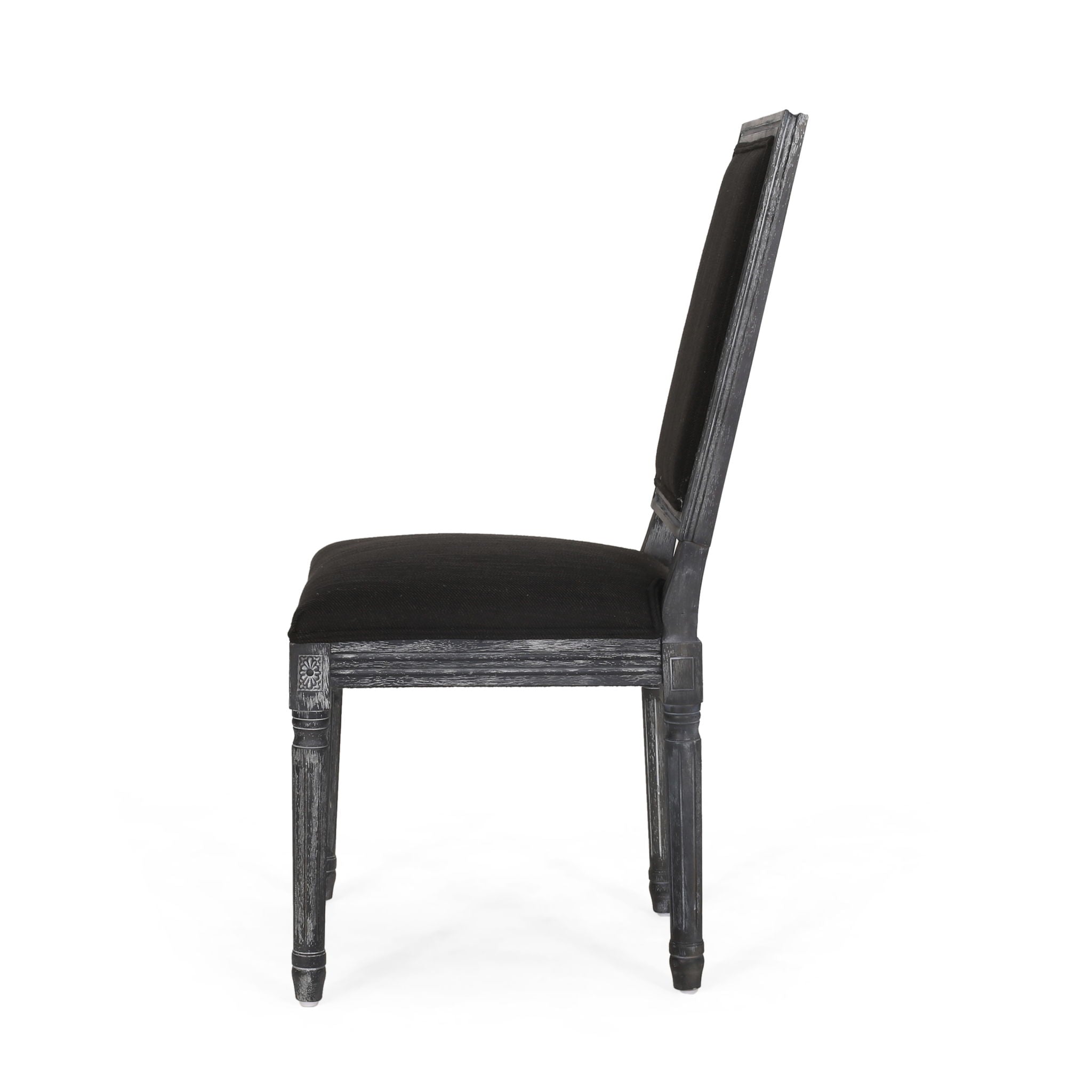 French Country Style Dining Chair With Upholstered Seating And Fluted Legs - Best Buy Furniture