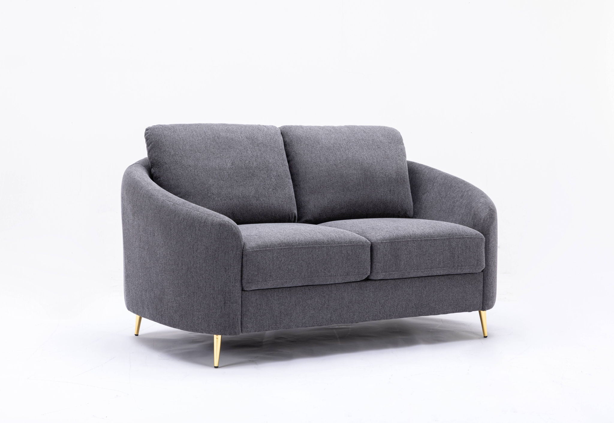 Yuina - Linen Loveseat - Gray - Best Buy Furniture