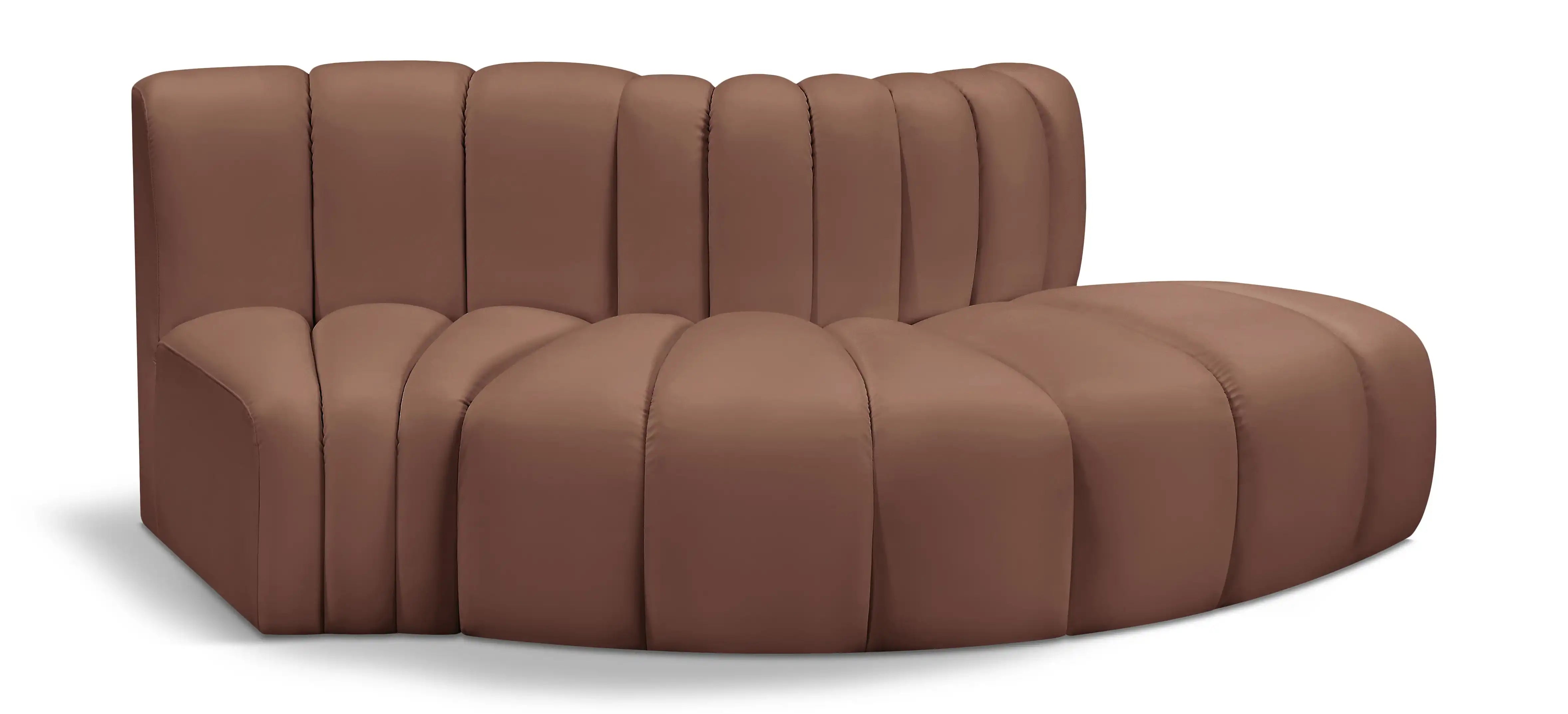 Arc - Faux Leather 3 Piece Modular Sofa - Best Buy Furniture