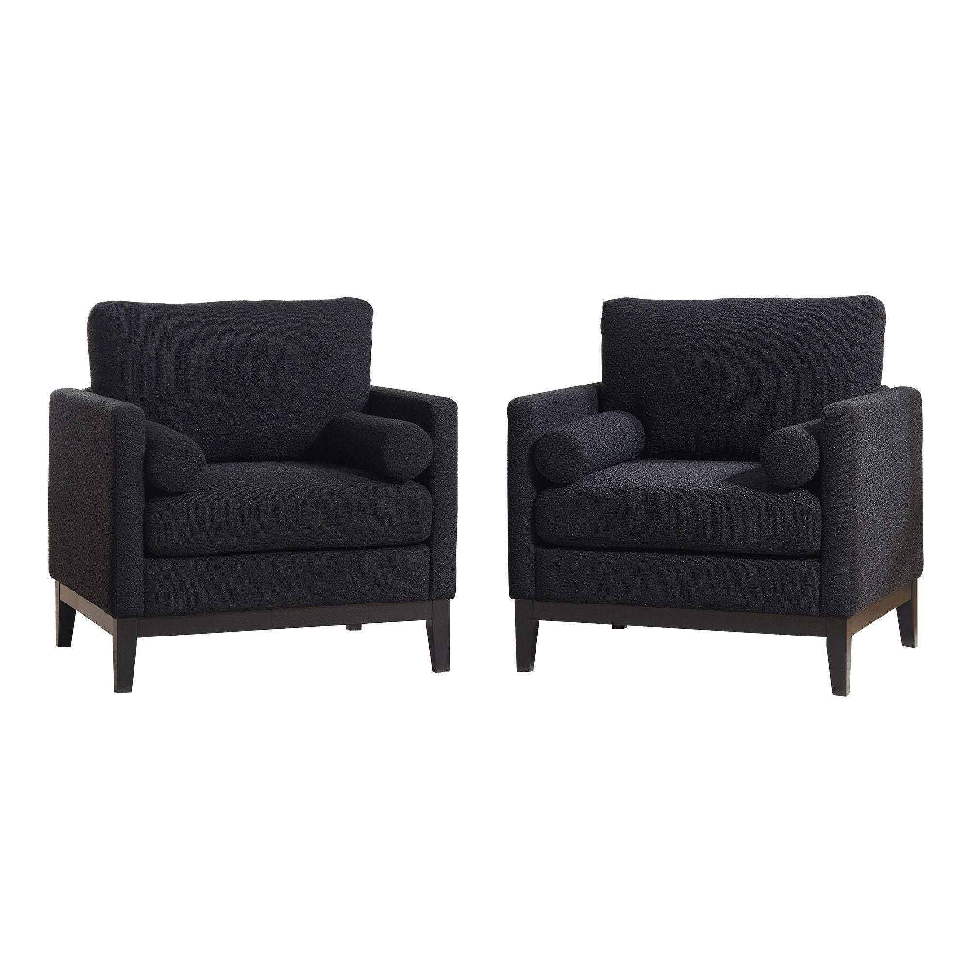 Wide Modern Farmhouse Performance Accent Chair With Legs, Wood Base - Best Buy Furniture