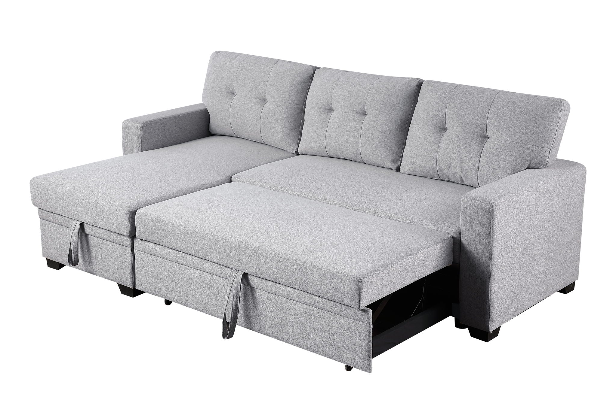 Upholstered Pull Out Sectional Sofa With Chaise - Best Buy Furniture