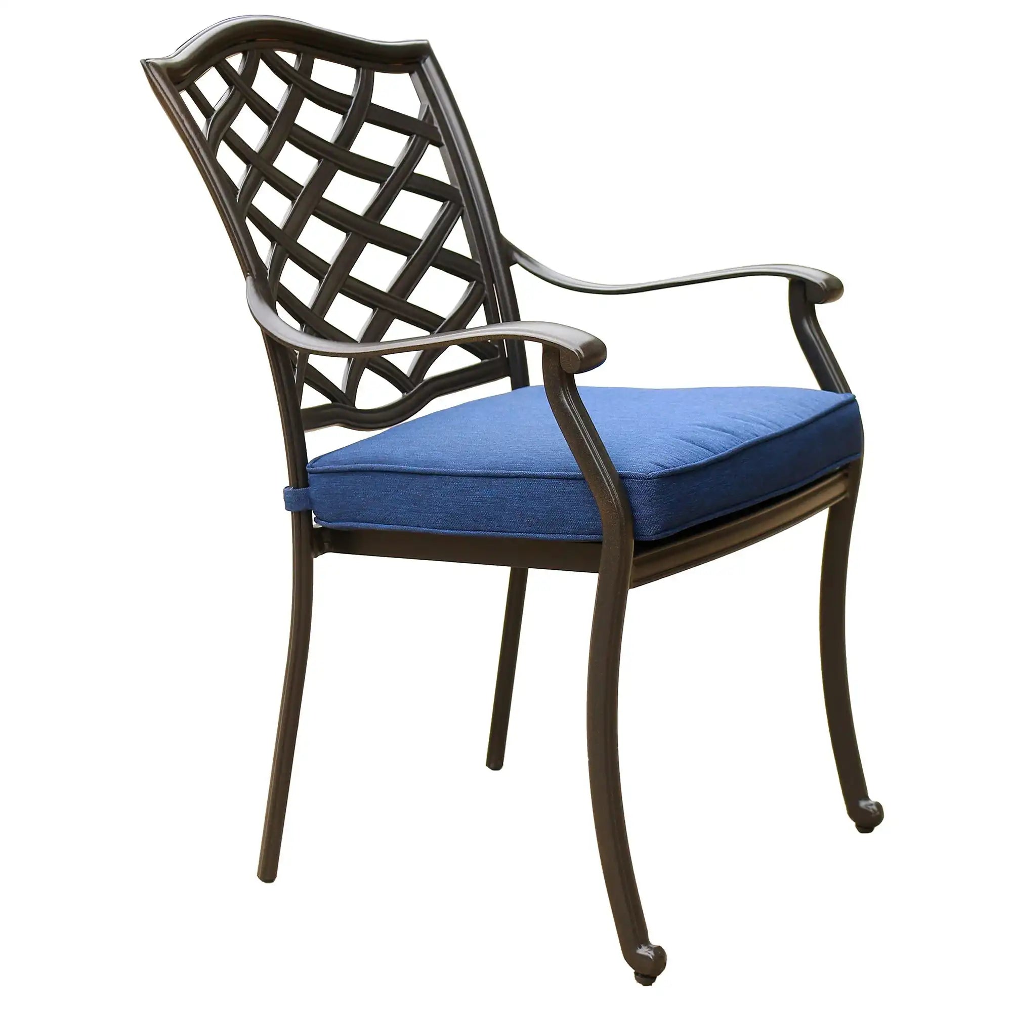 Round 49" Long Aluminum Dining Set With Cushions - Best Buy Furniture