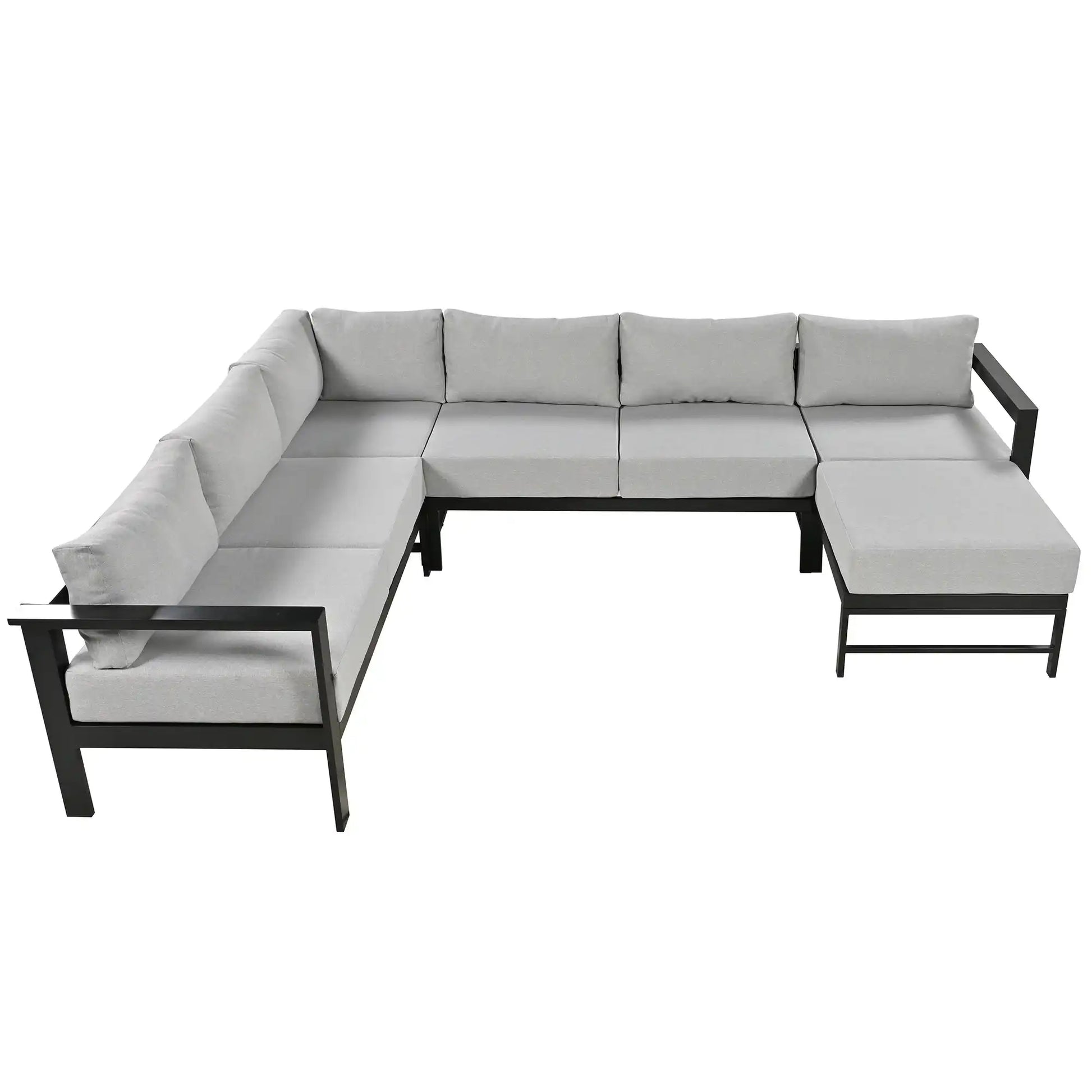 U-shaped multi-person outdoor sofa set, suitable for gardens, backyards, and balconies. - Best Buy Furniture