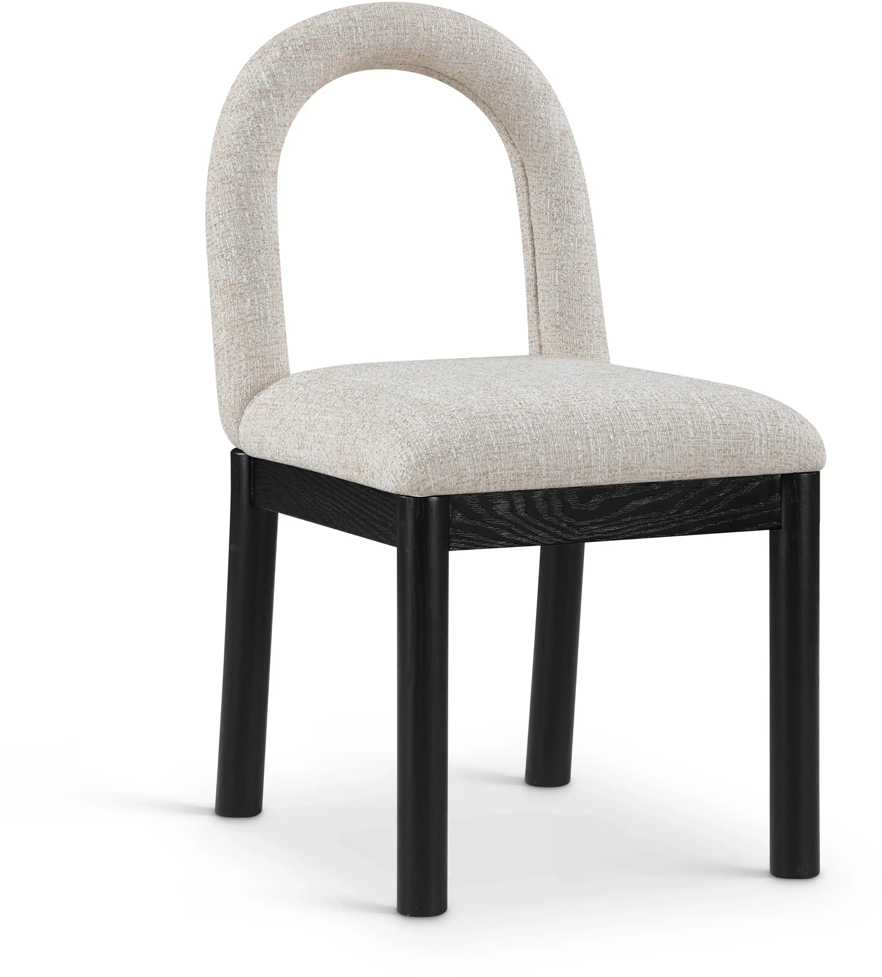 Conrad - Linen Dining Chair With Black Legs - Best Buy Furniture